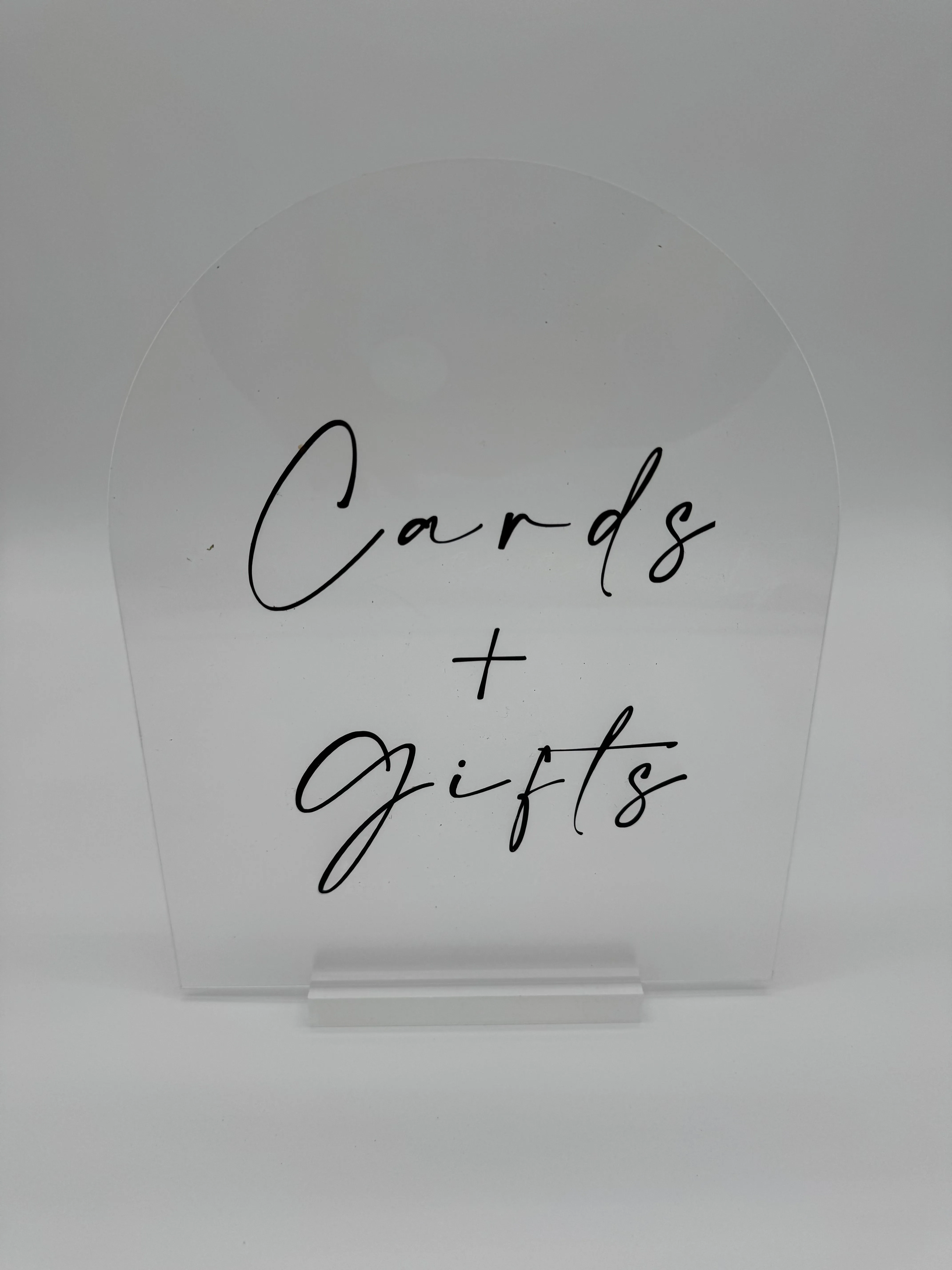 Clear Cards & Gifts Sign