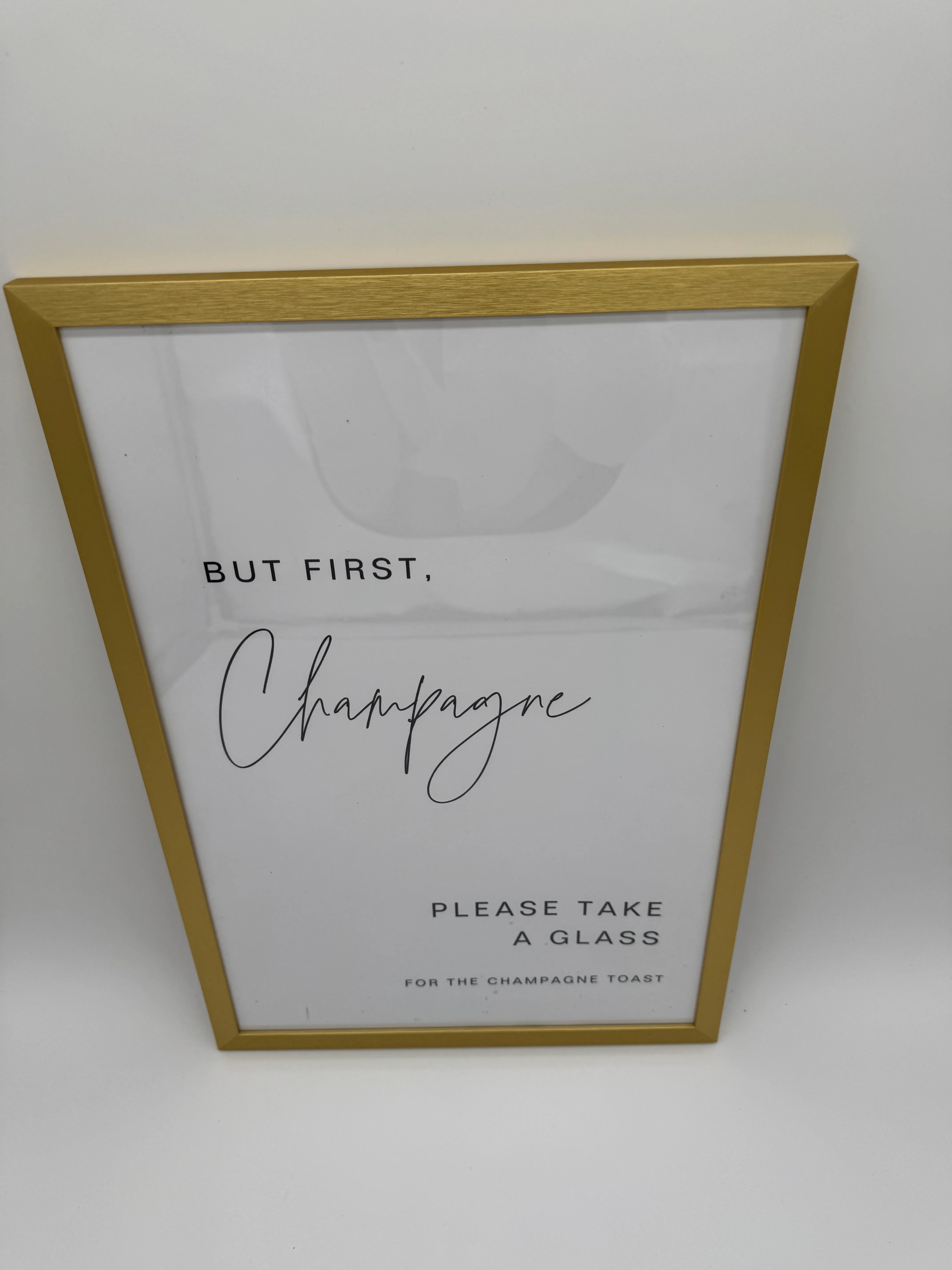 But First Champagne Sign 