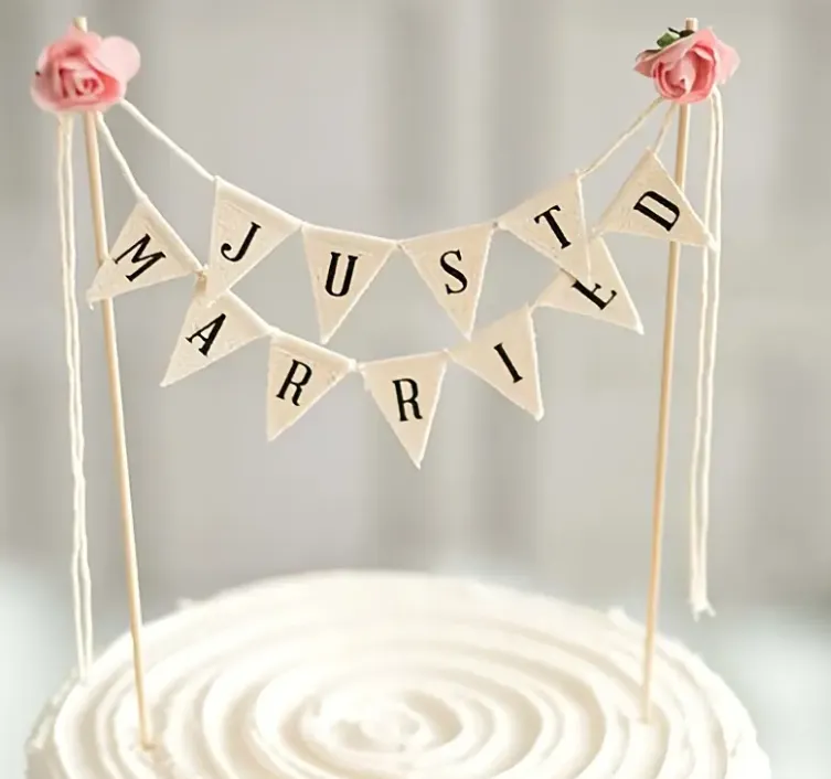 Just Married Cake Topper 