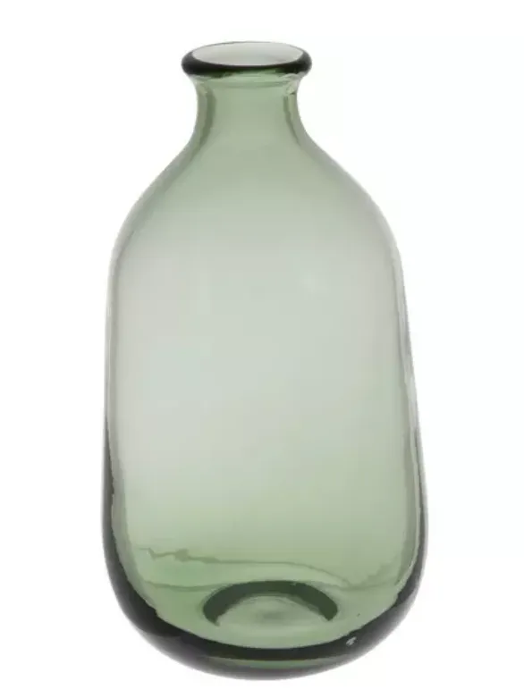 Green Round Glass Vase