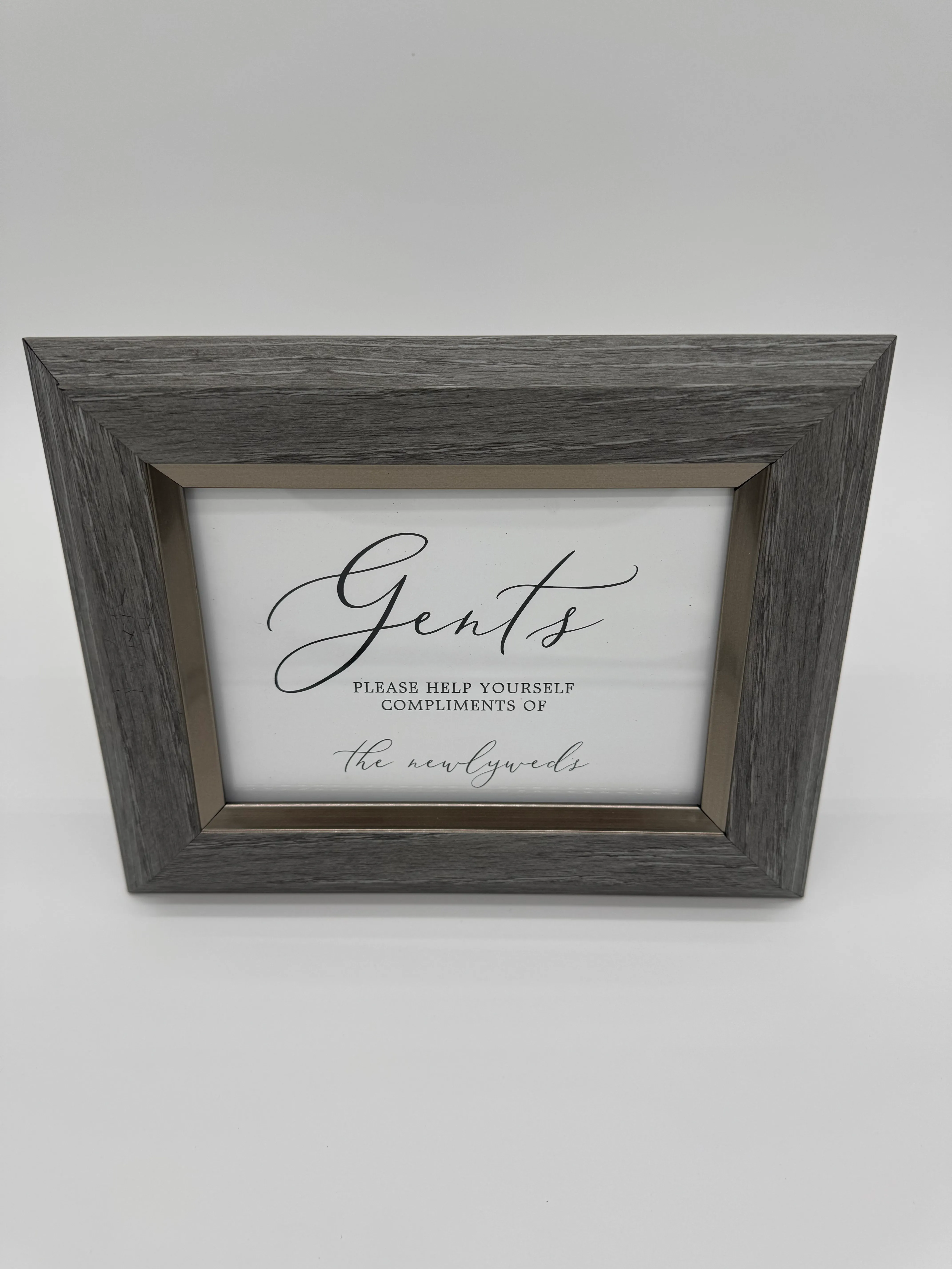 Grey Frame Gents Sign 
