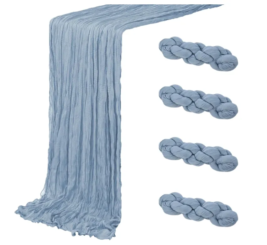 Dusty Blue Cheesecloth Table Runner 16FT