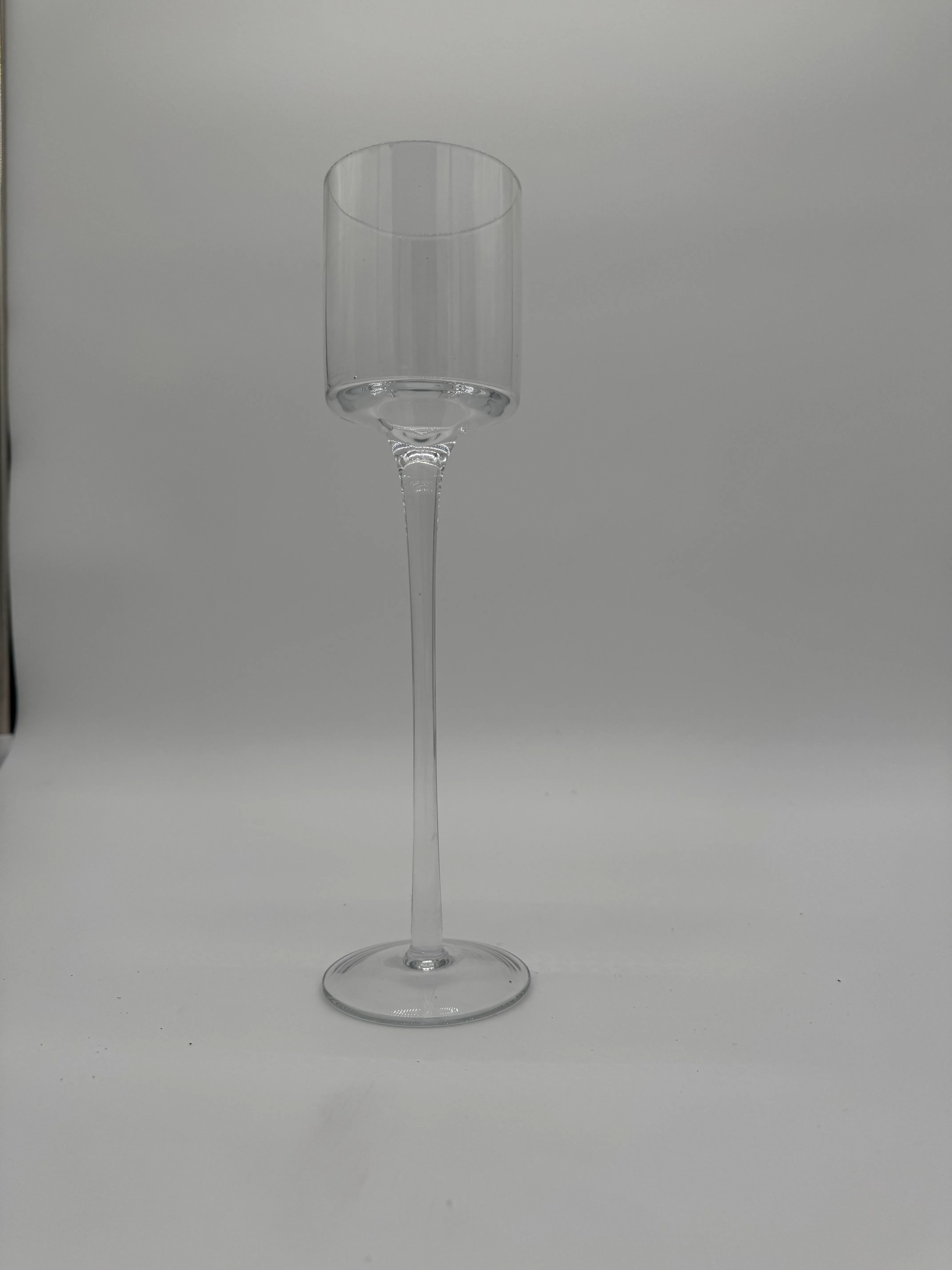Stemmed Glass Candle Holder Large 