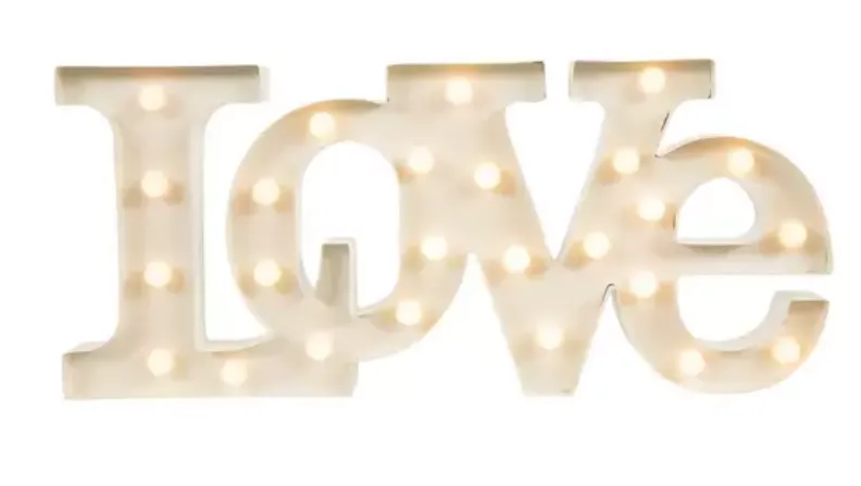 Light up Love Sign