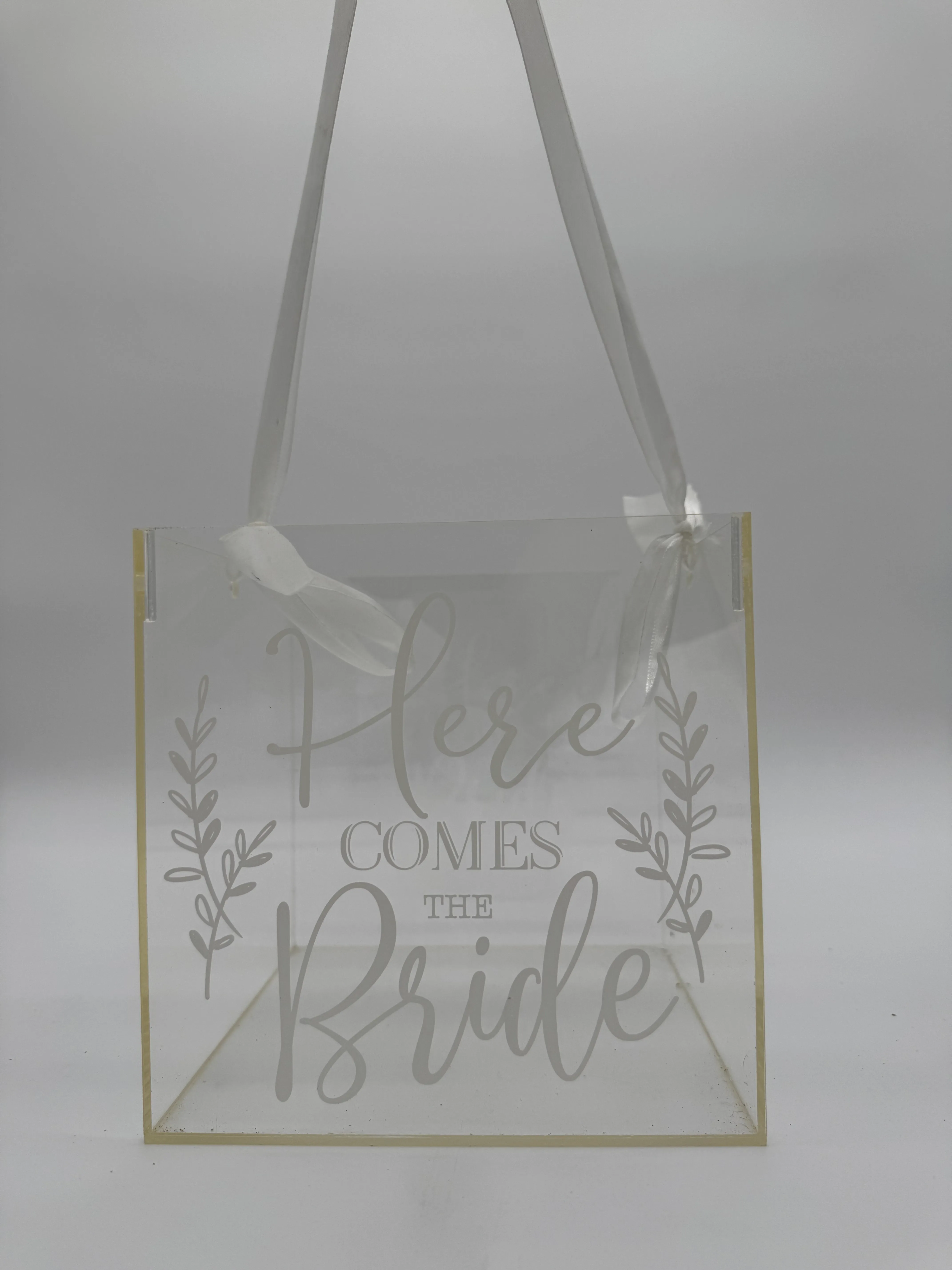 Acrylic Flower Girl Basket 