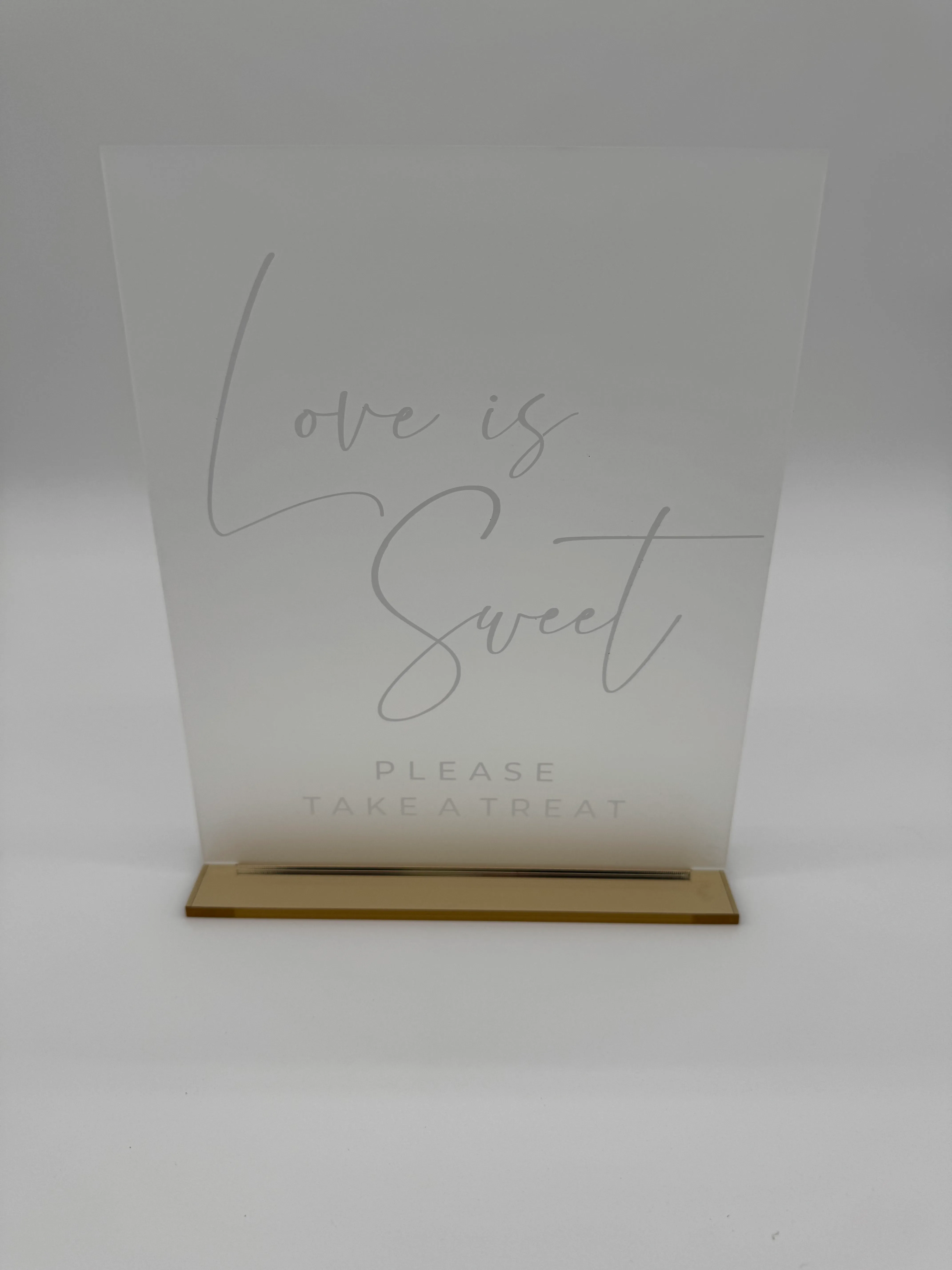 Acrylic Love is Sweet Sign 