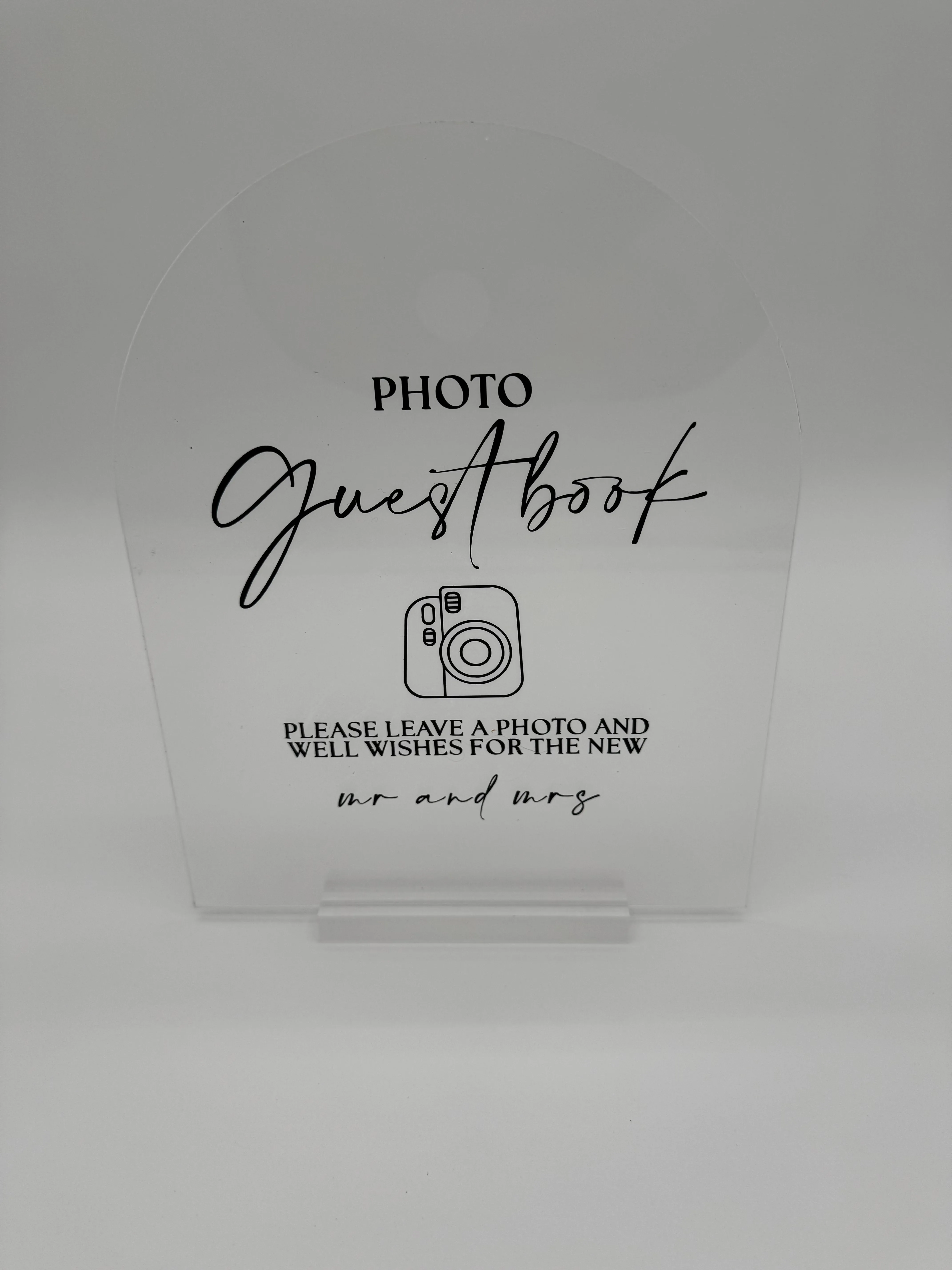 Clear Photo Guestbook Sign