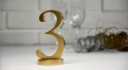 Gold Table Numbers 1-20
