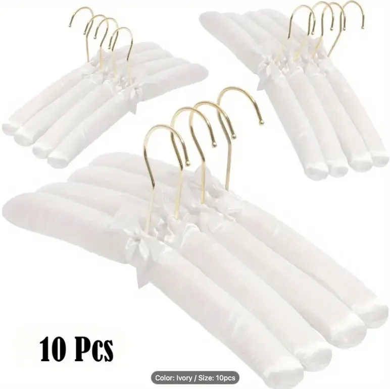 Padded Fabric Hangers For Bridesmaids 