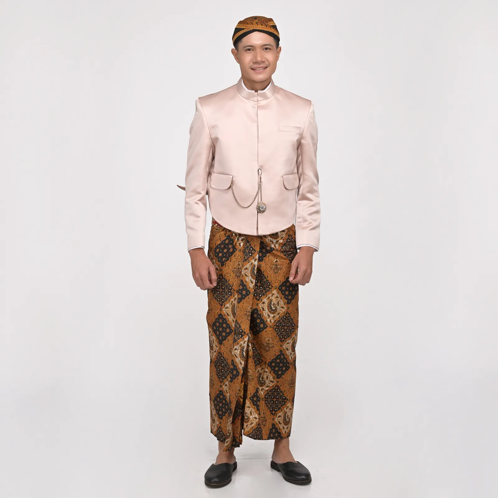 (ATJ-039) Beskap Coklat Susu Polos Atela