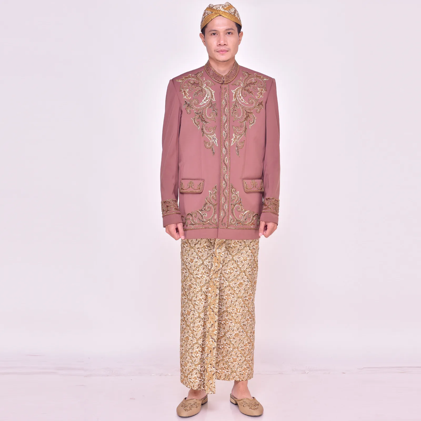 (BS-107) Beskap Pengantin Coklat Wirzal