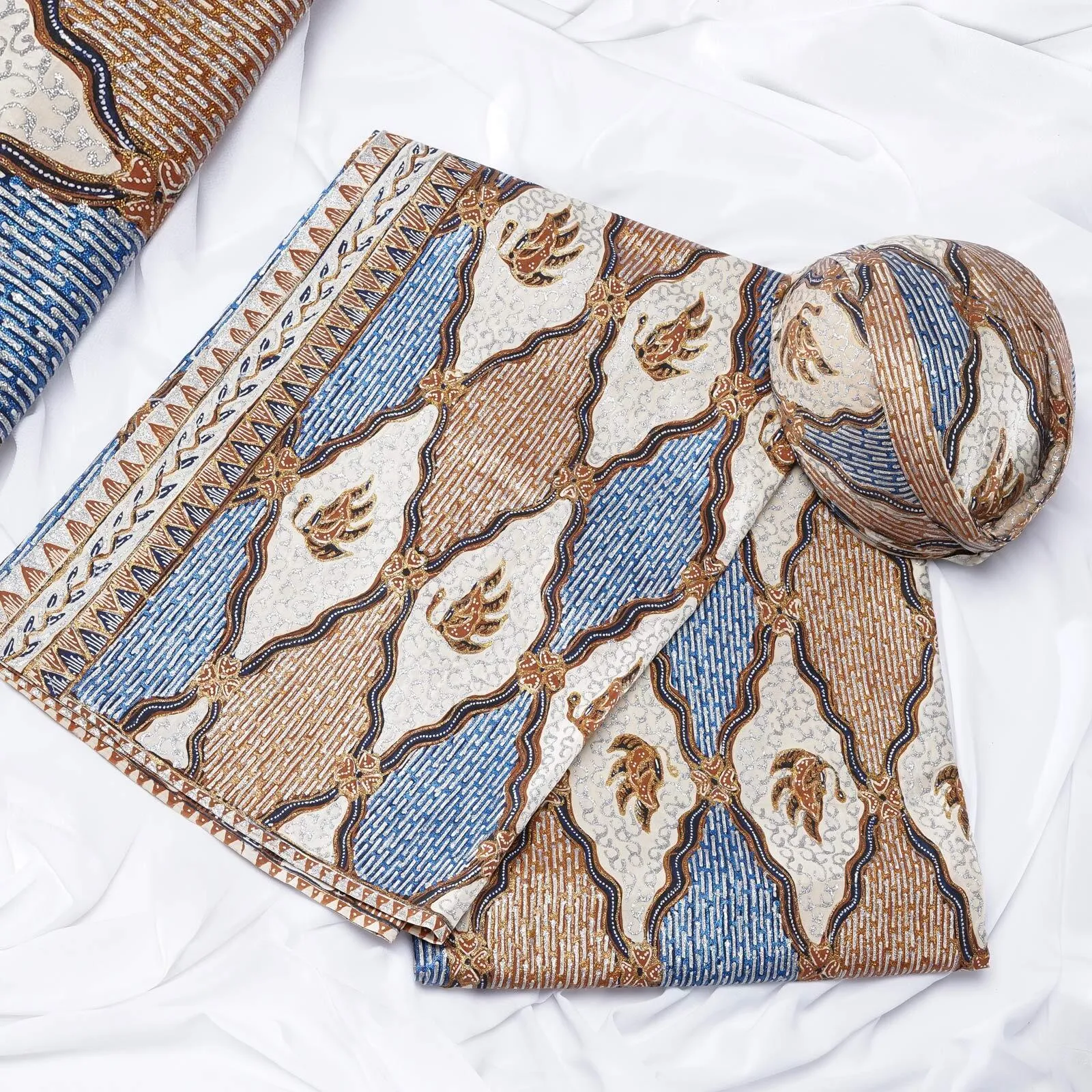 (KOT-014) Kain Sunda Biru Kipas Iwan