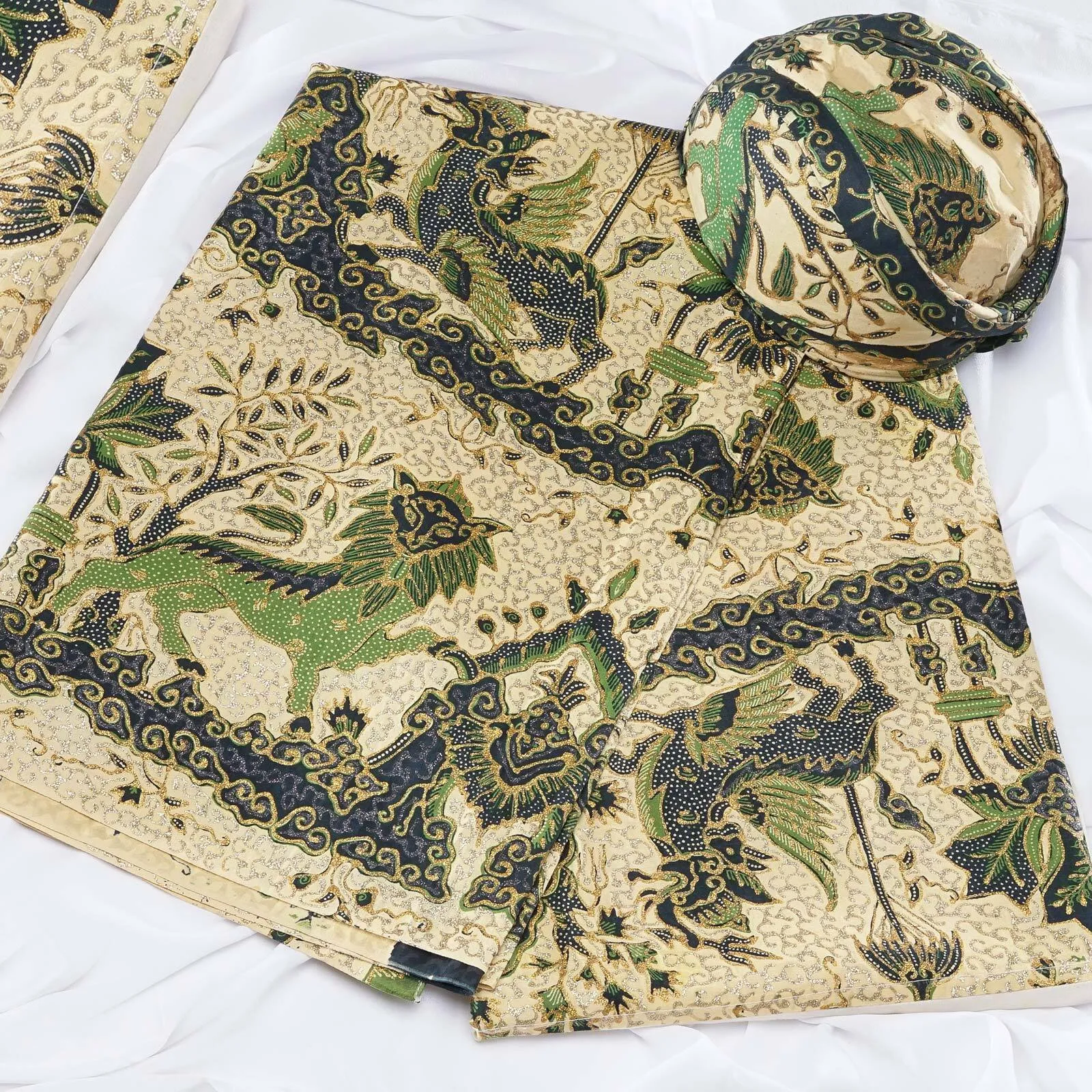 (KAM-097) Kain Pengantin Sunda Sisingaan Hijau