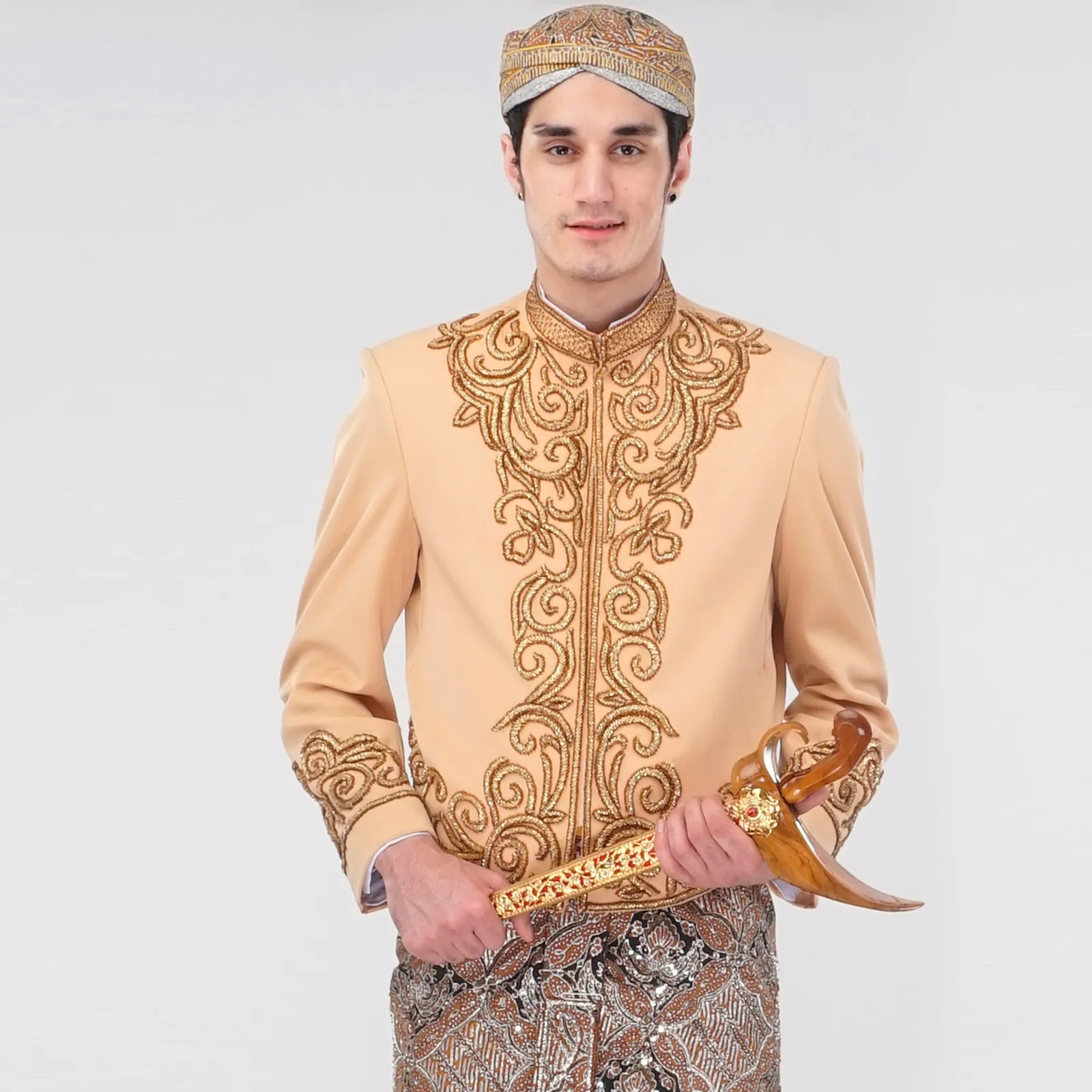 (BJ-055) Beskap Pengantin Coklat Hendra