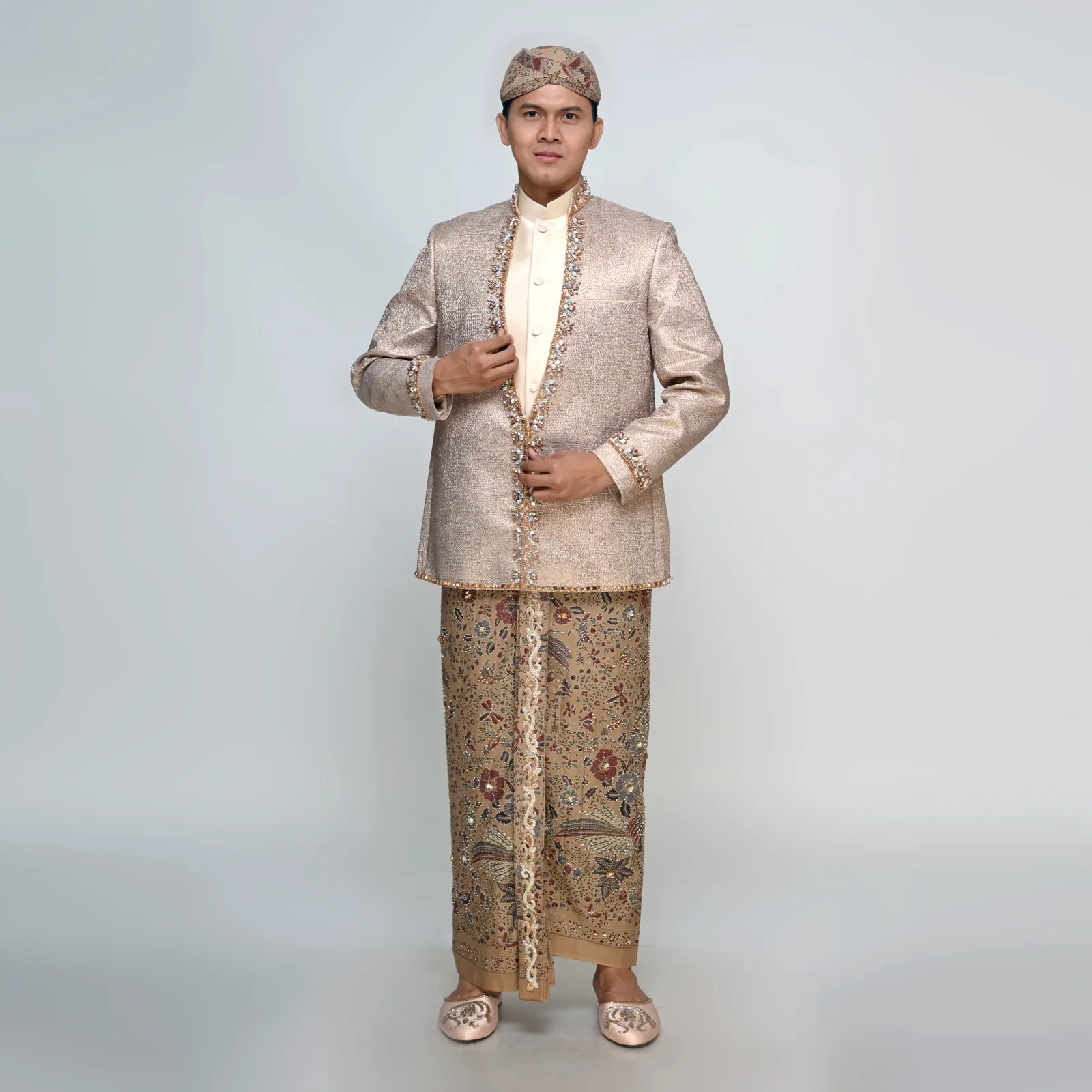 (BS-168) Beskap Pengantin Nude Indies