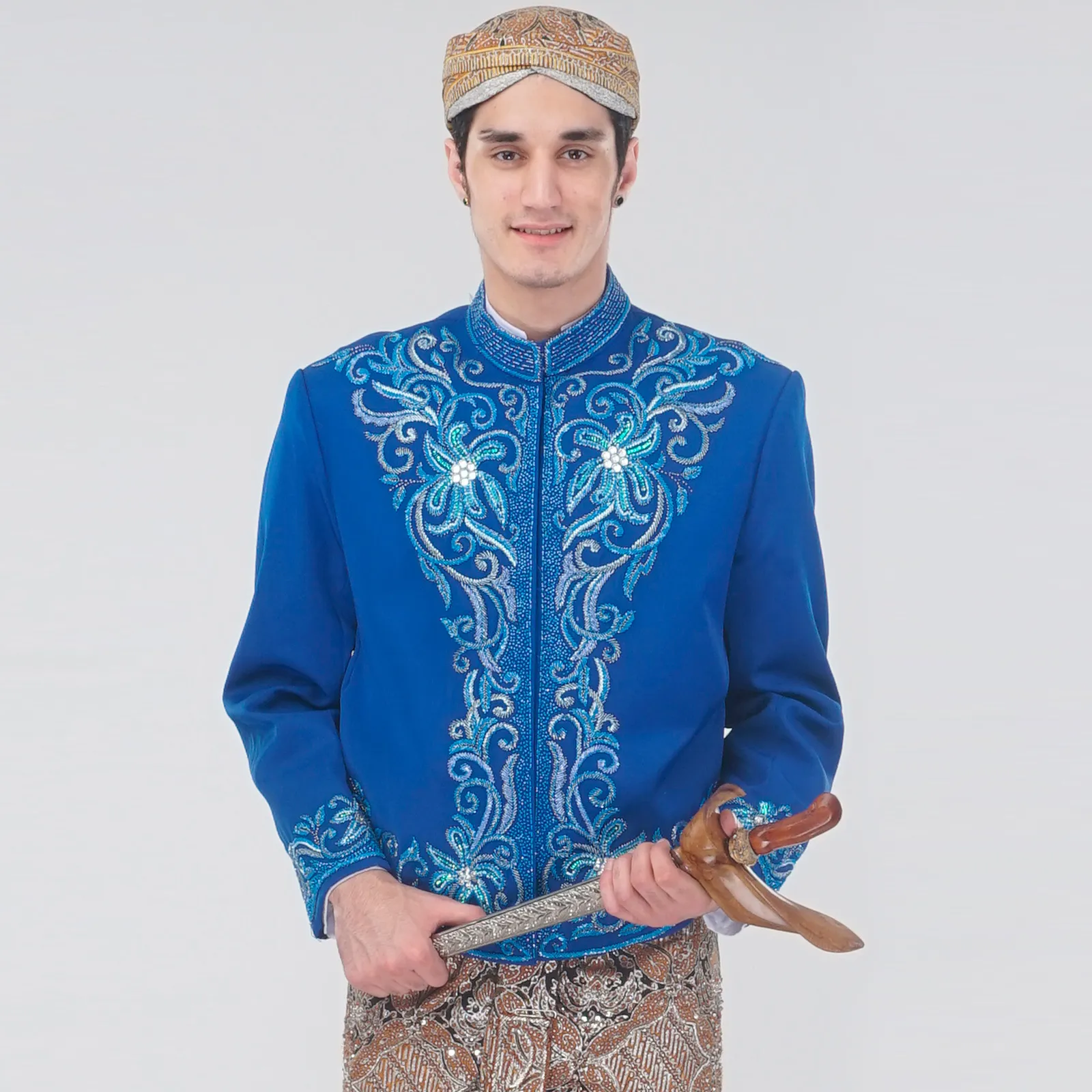 (BJ-007) Beskap Pengantin Biru Juwita