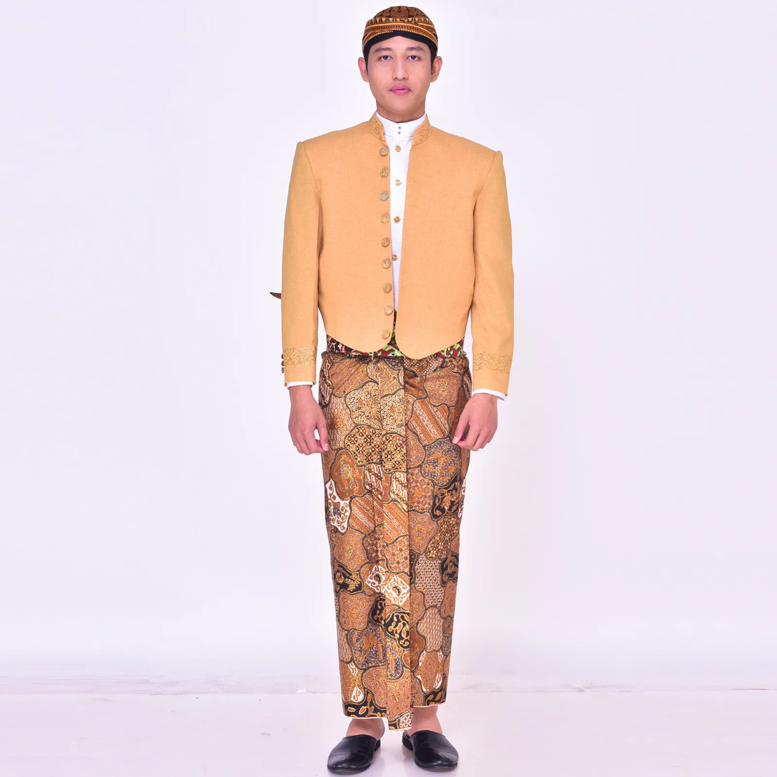 (ATJ-041) Beskap Kuning Kentang Bordir Sikepan