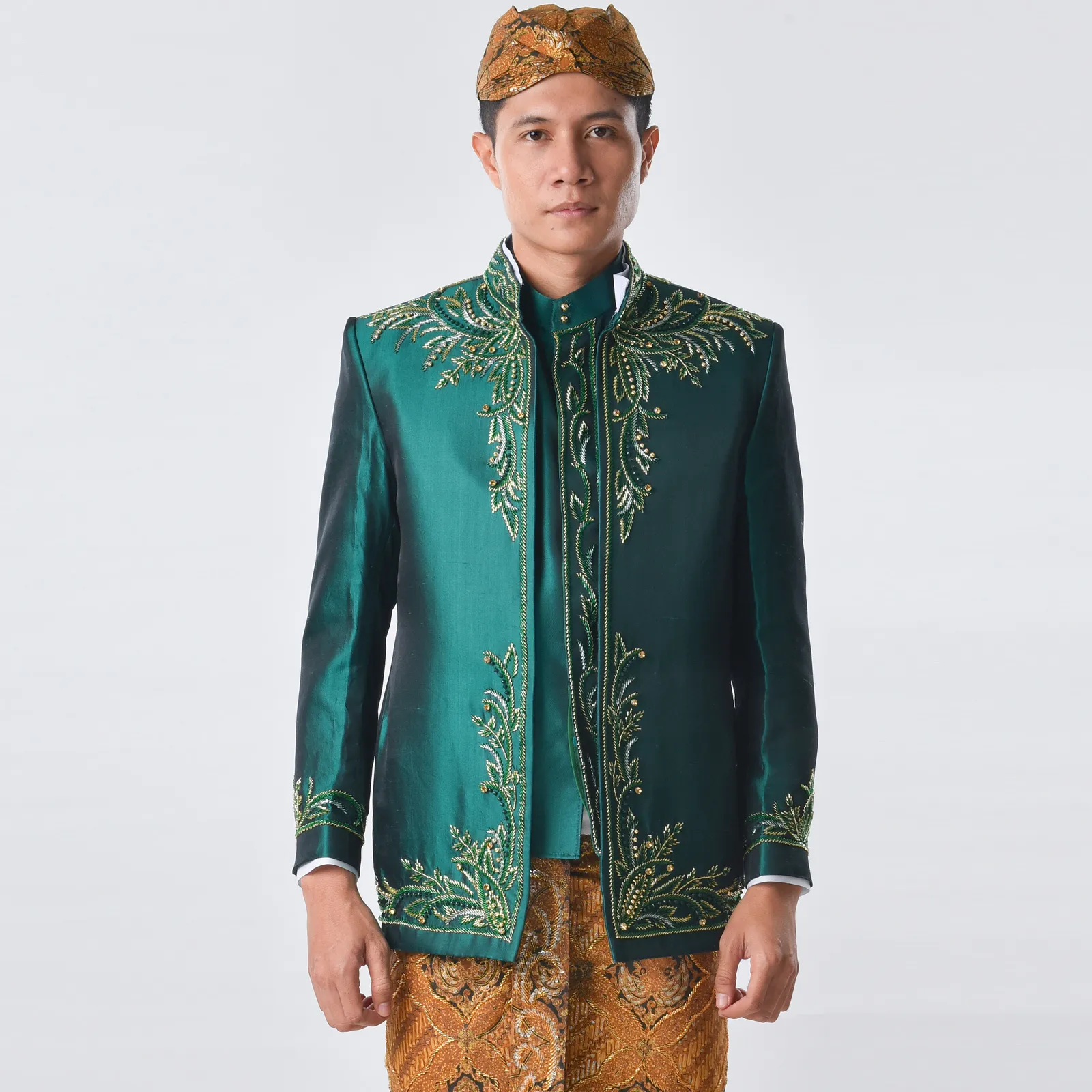 (BS-057) Beskap Pengantin Hijau Avina