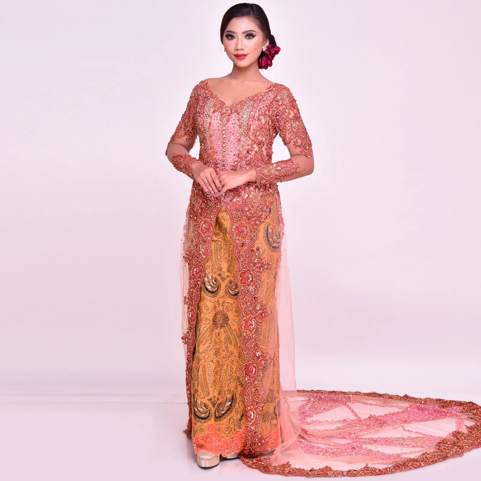(KE-110) Kebaya Pengantin Teracota Dea