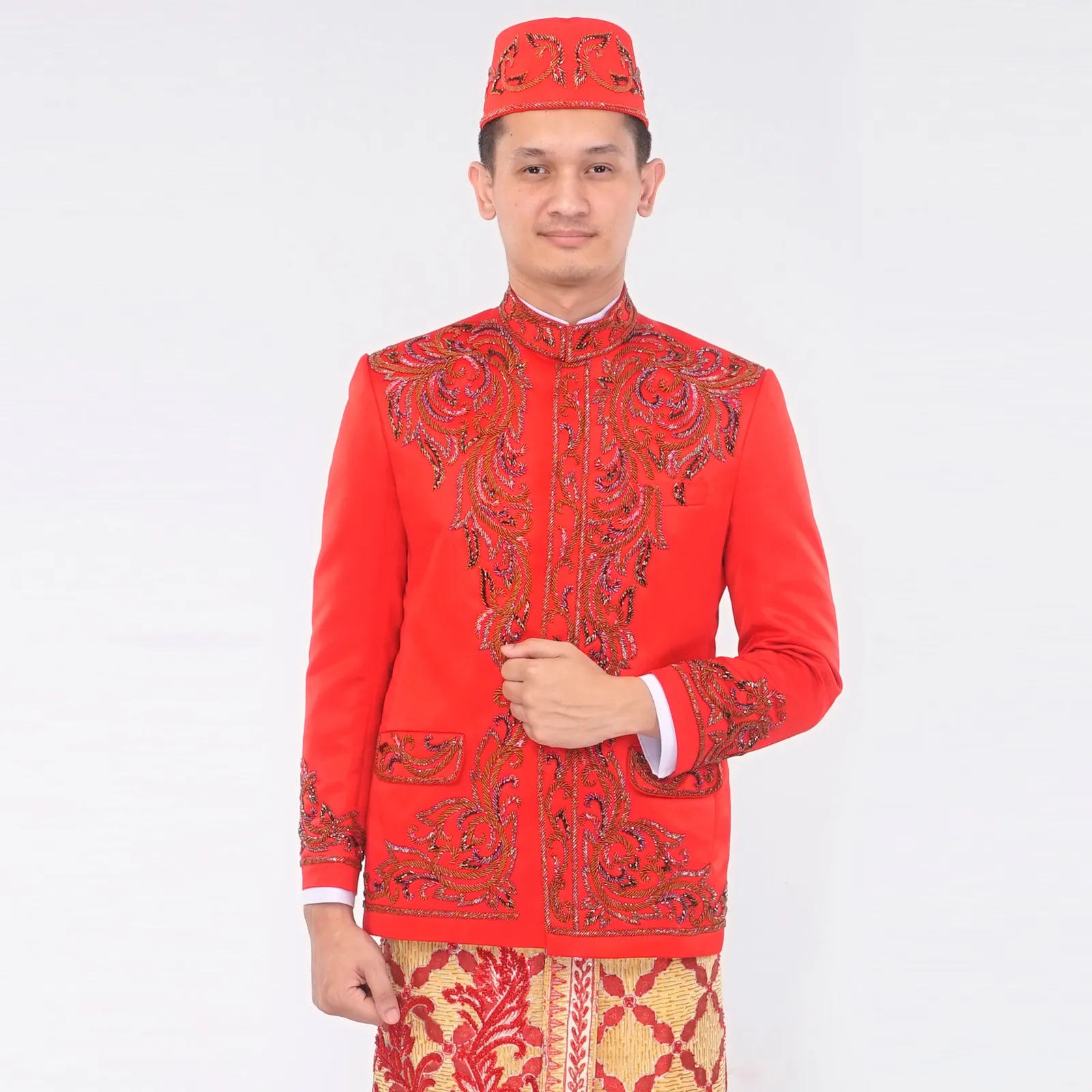 (BS-081) Beskap Pengantin Merah Reizika