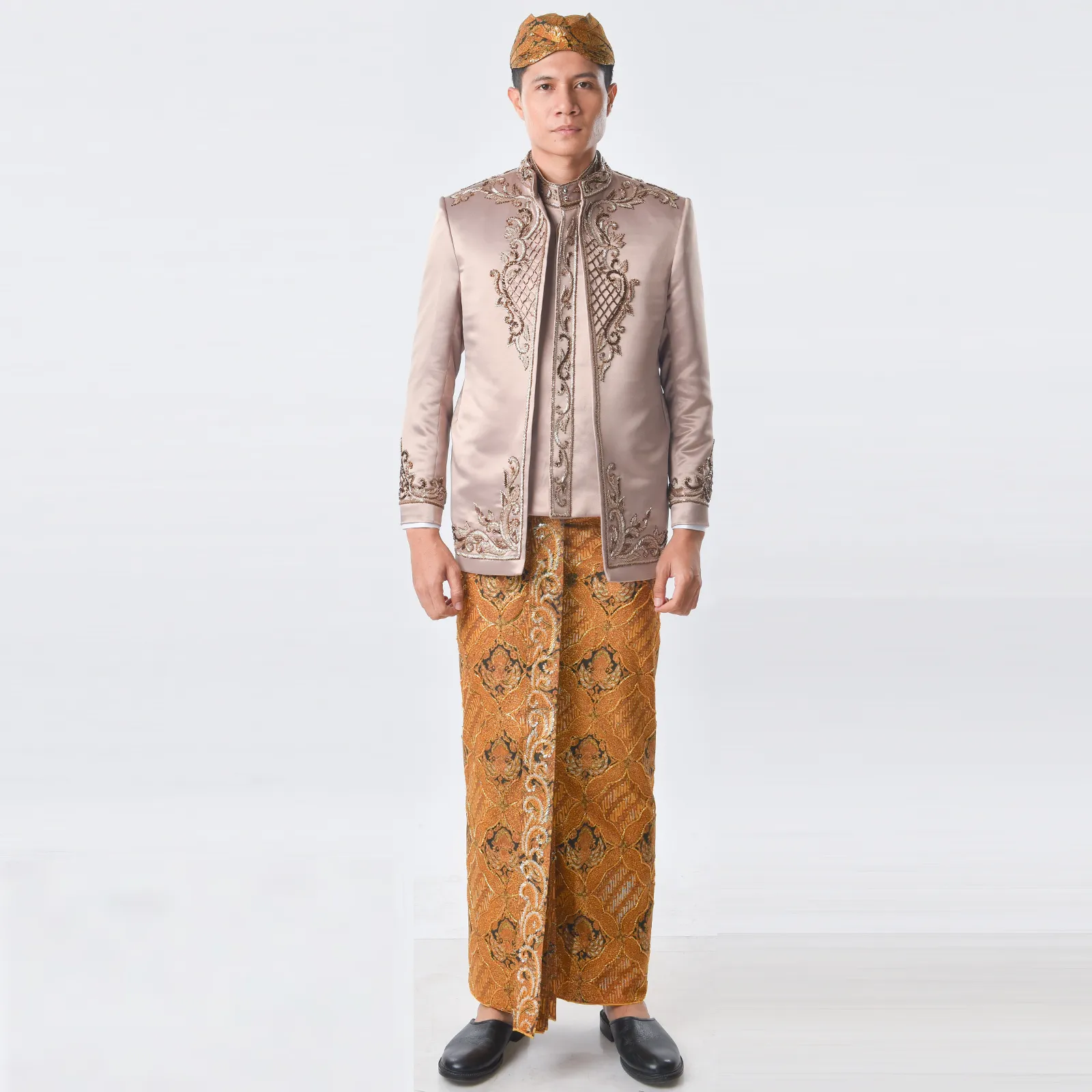 (BS-053) Beskap Pengantin Coklat Tembaga Fahira