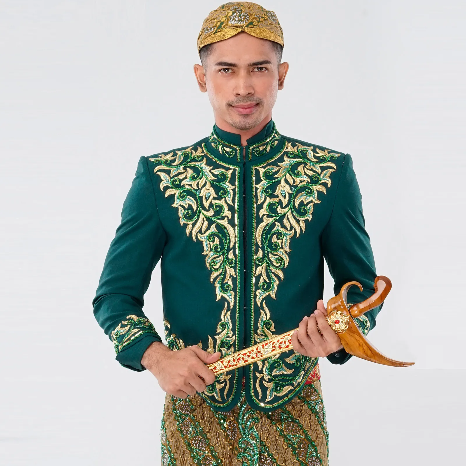 (BJ-077) Beskap Pengantin Hijau Wiwin Lesa