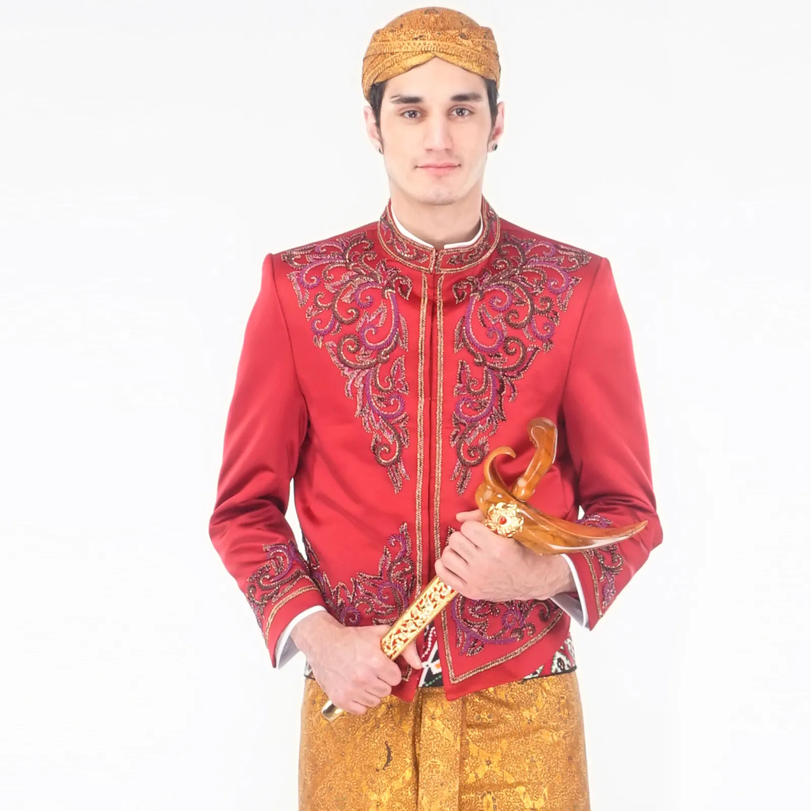 (BJ-084) Beskap Pengantin Merah Toyo