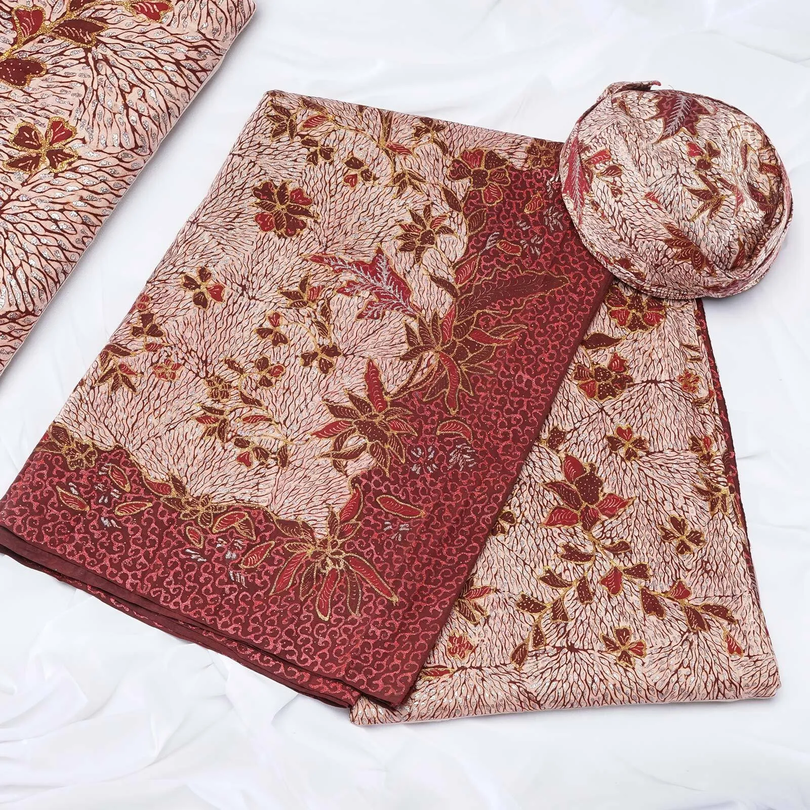 (KOT-059) Kain Madura Ramok Merah