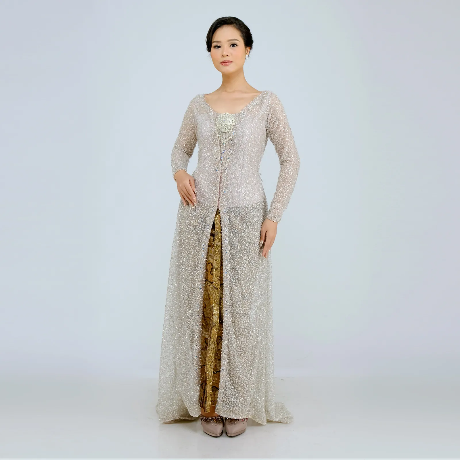 (KE-175) Kebaya Pengantin Rosegold Baby Pink