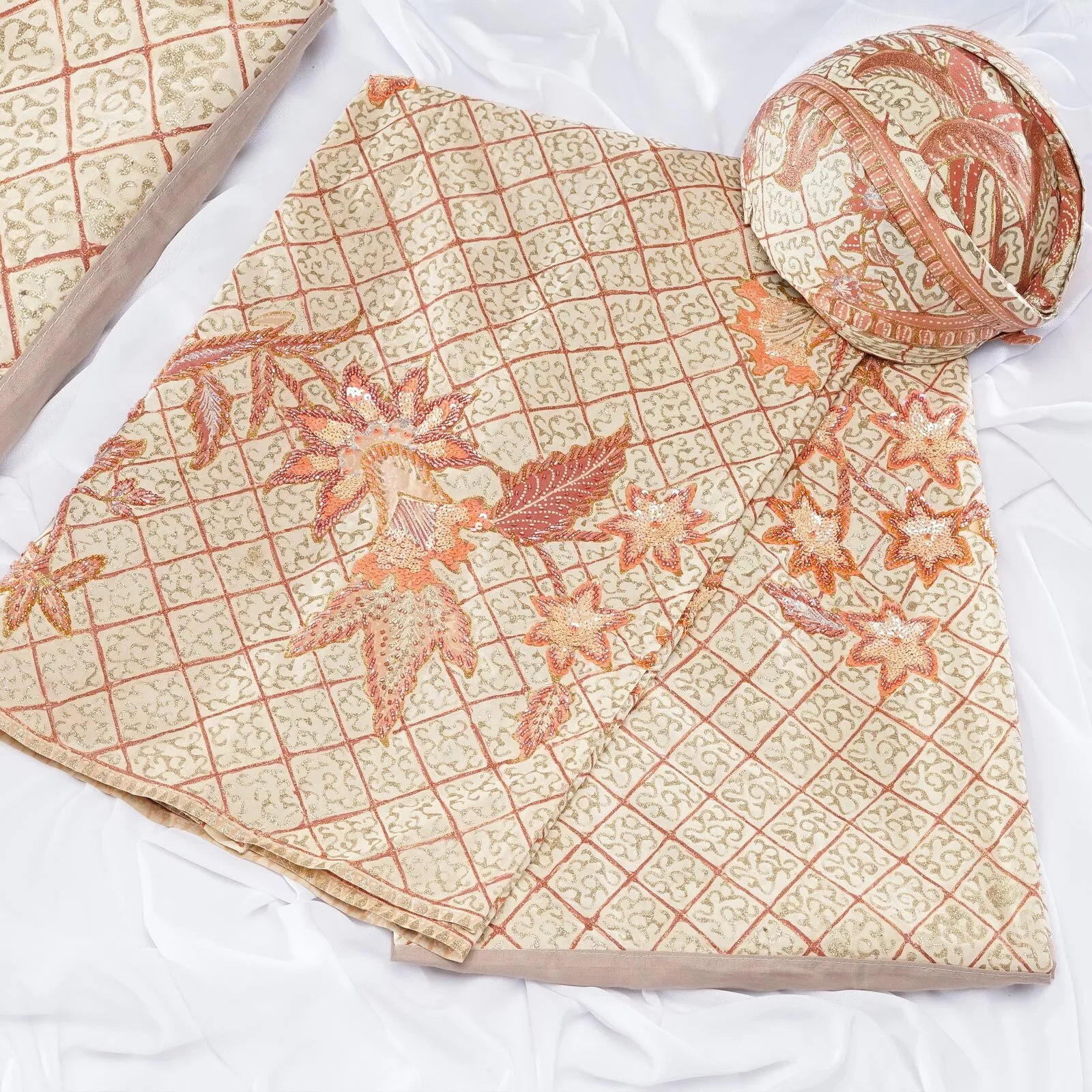 (KAM-058) Kain Pengantin Sunda Tasik Orange