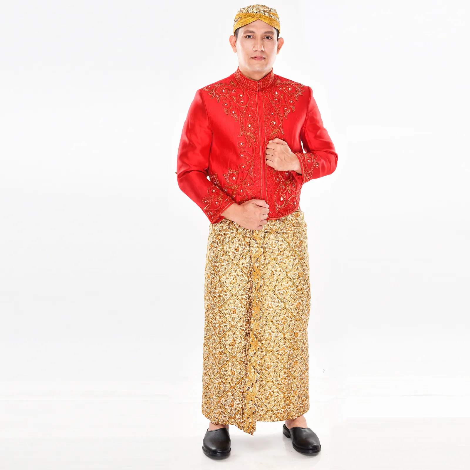 (BJ-081) Beskap Pengantin Merah Gavina