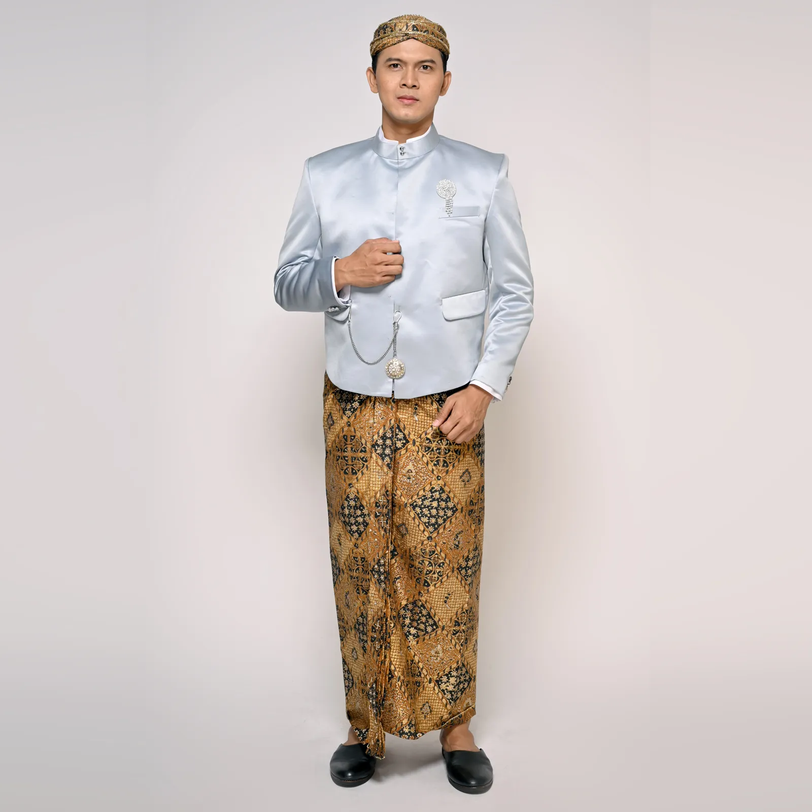 (ATJ-046) Beskap Ice Blue Polos Atela