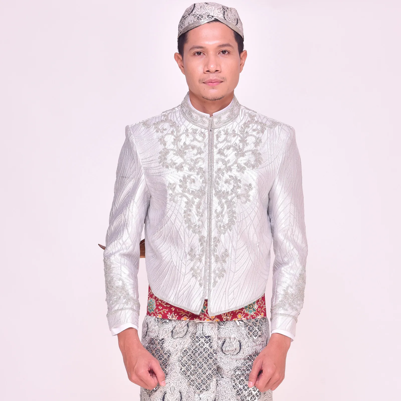 (BJ-137) Beskap Pengantin Silver Paris
