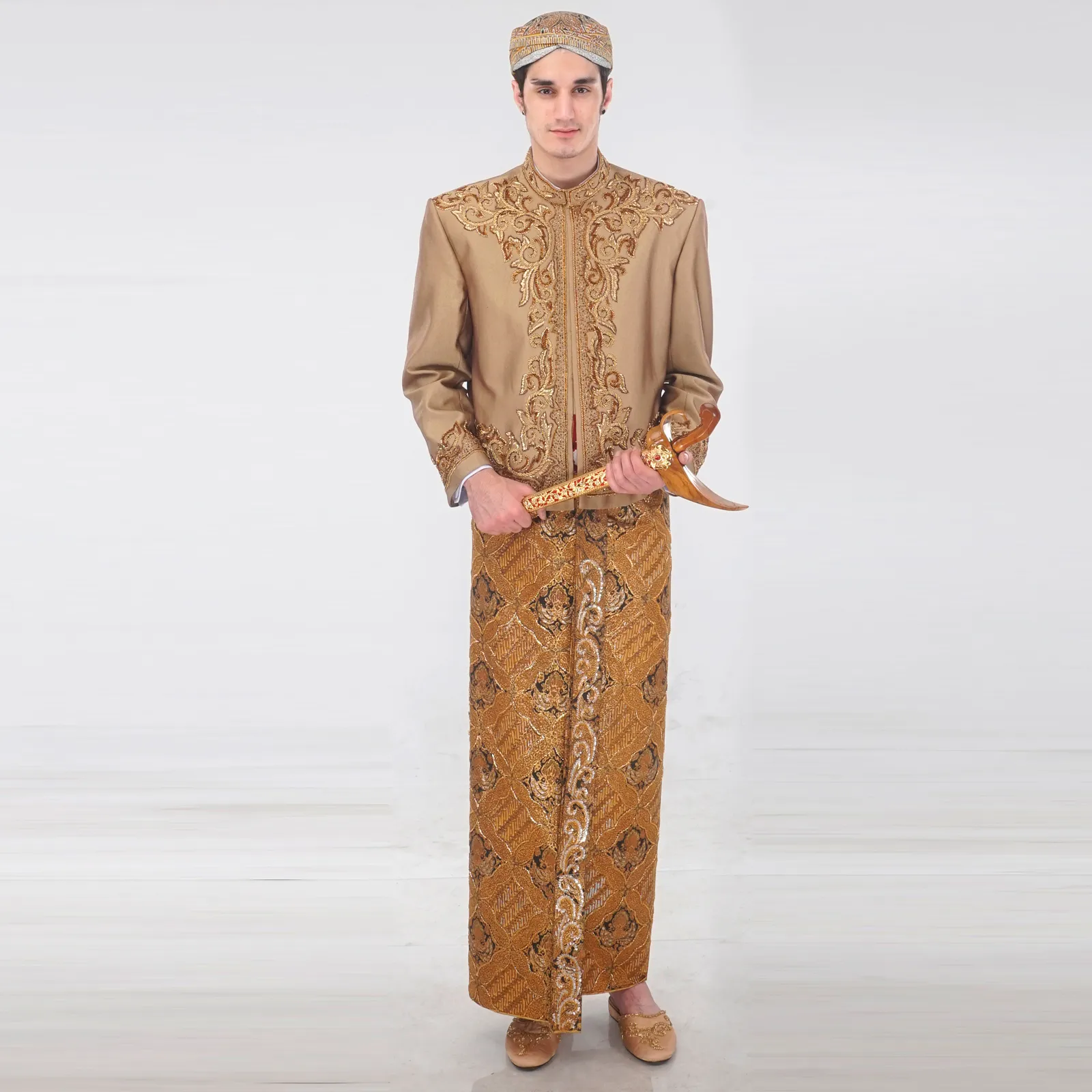 (BJ-060) Beskap Pengantin Coklat Perthalia Bagus