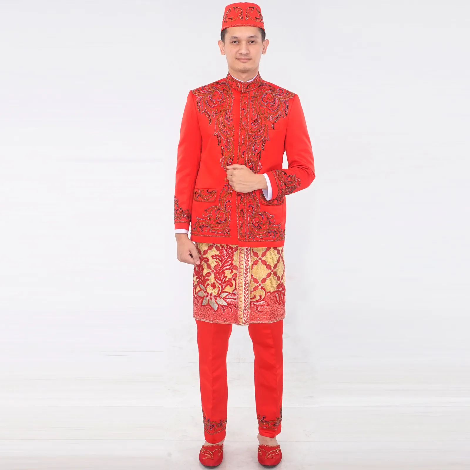(BS-081) Beskap Pengantin Merah Reizika