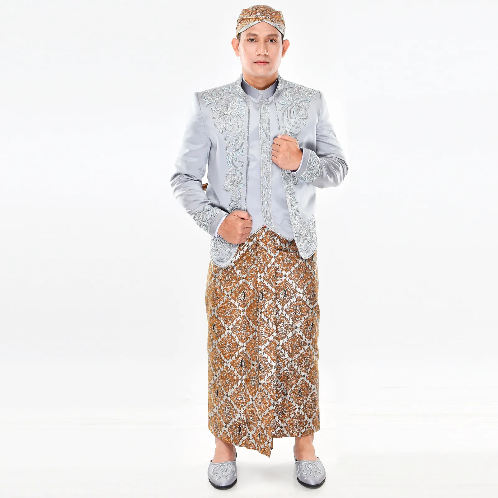 (BJ-002) Beskap Pengantin Abu-Abu Mia (Rompi)