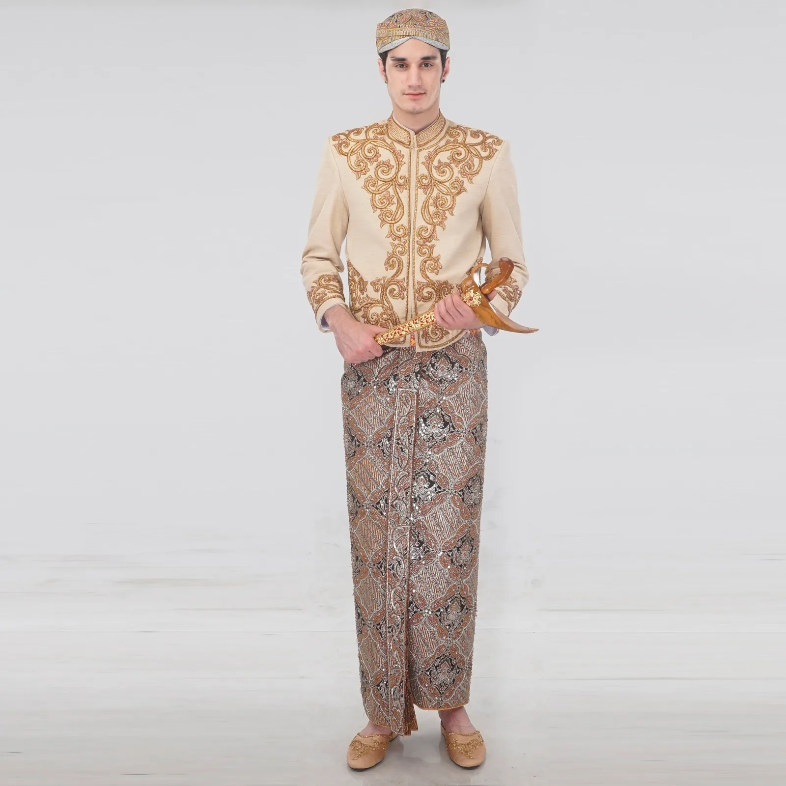 (BJ-068) Beskap Pengantin Gading Anisa Pink