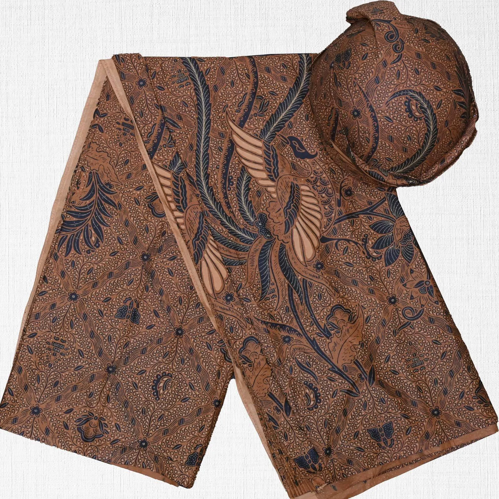 (KAM-150) Kain Pengantin Sunda/Solo Sidomukti Coklat Biasa Payet