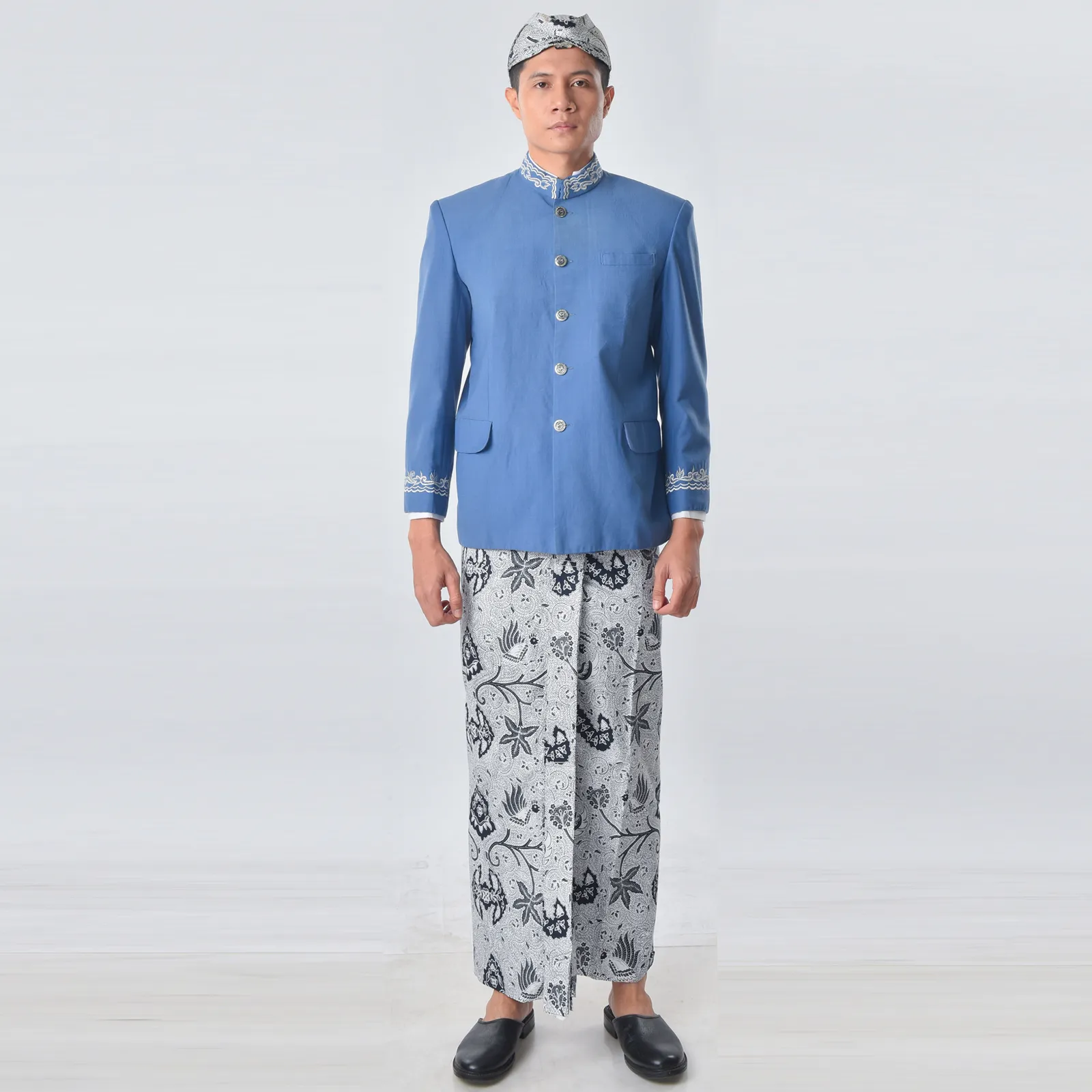 (ATS-002) Beskap Biru Bapa Bordir