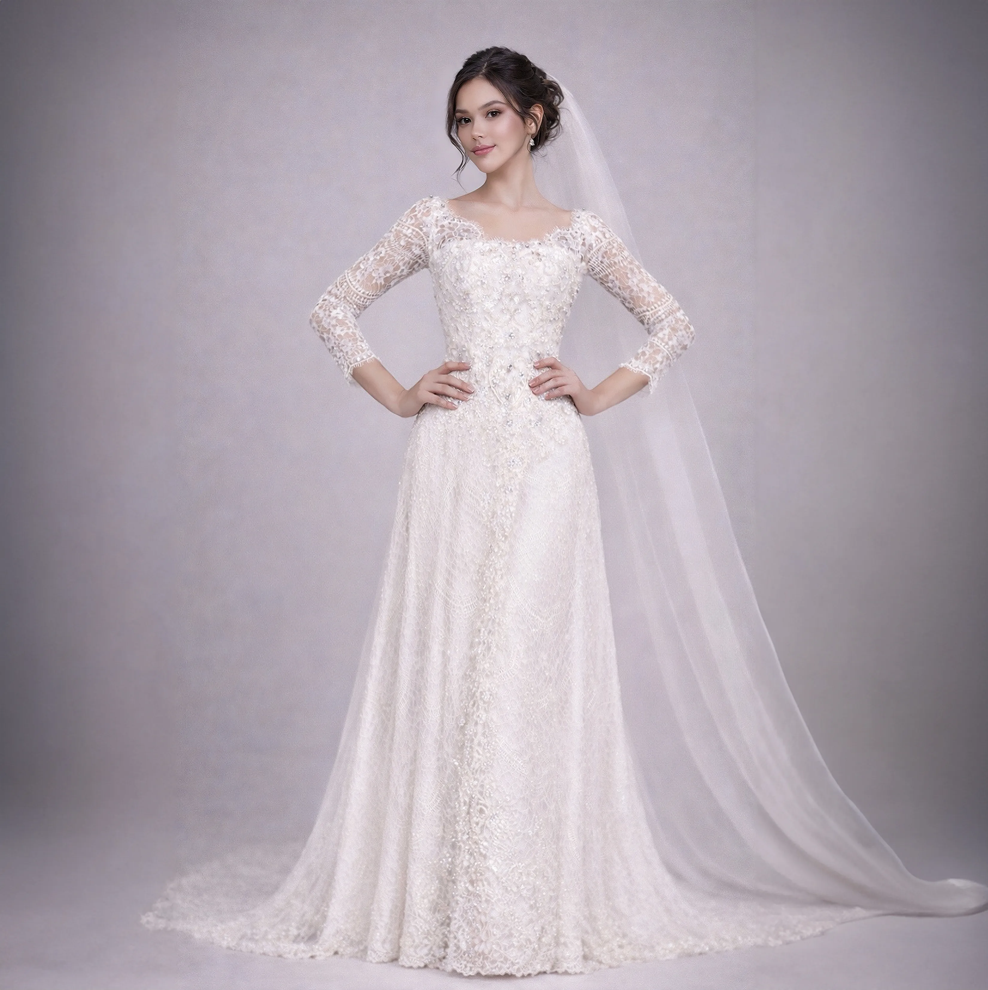 (KE-115) Kebaya Pengantin Dress Chynthia