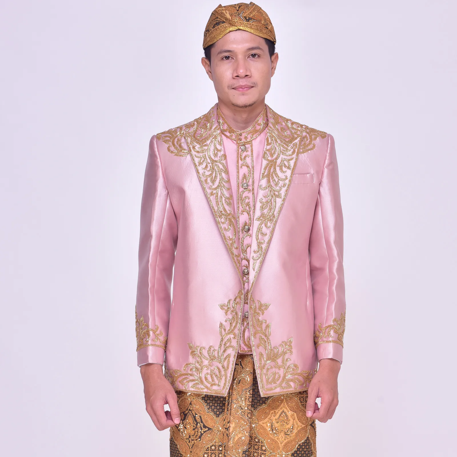 (BS-128) Beskap Pengantin Rosegold Bagus