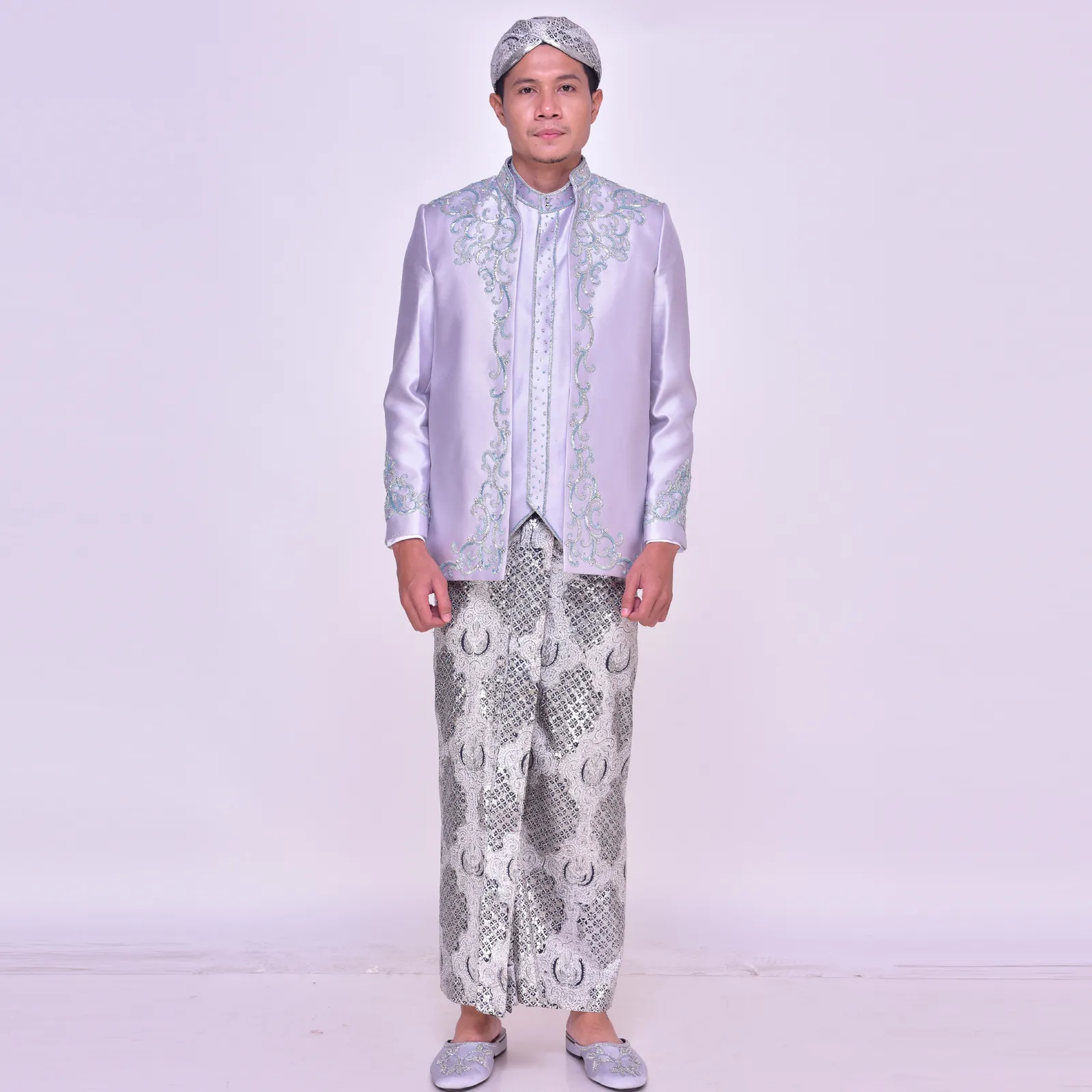 (BS-149) Beskap Pengantin Silver Mint Winnie