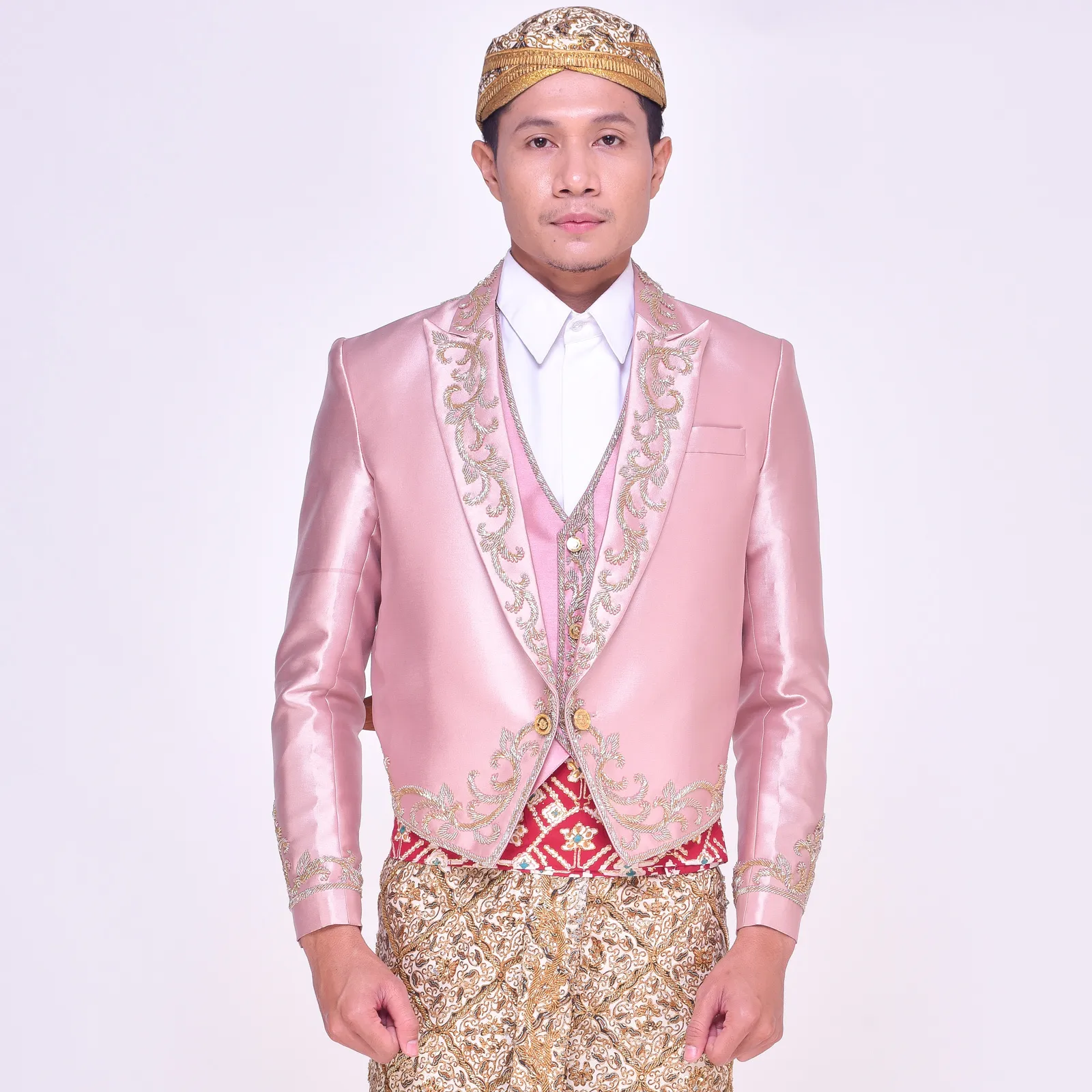 (BJ-136) Beskap Pengantin Rosegold Yulia Bani
