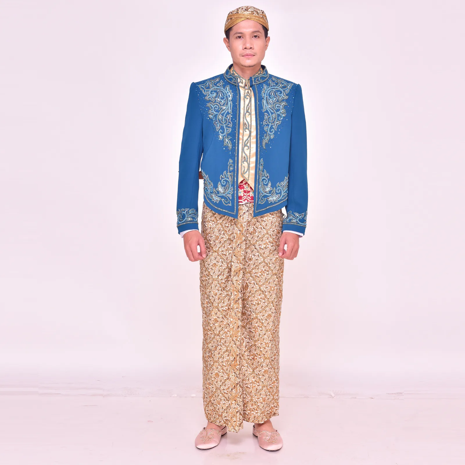 (BJ-102) Beskap Pengantin Biru Asmoro