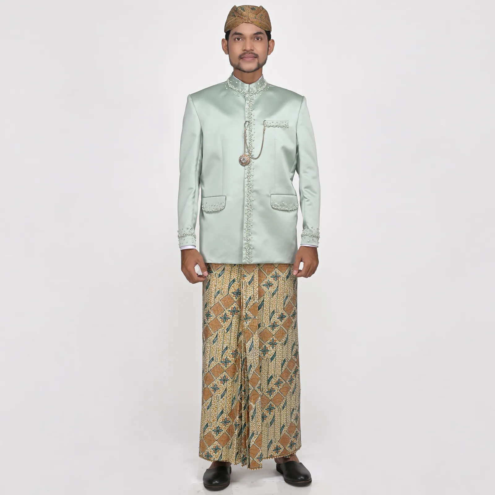 (BOS-046) Beskap Hijau Mint Payet Tabur