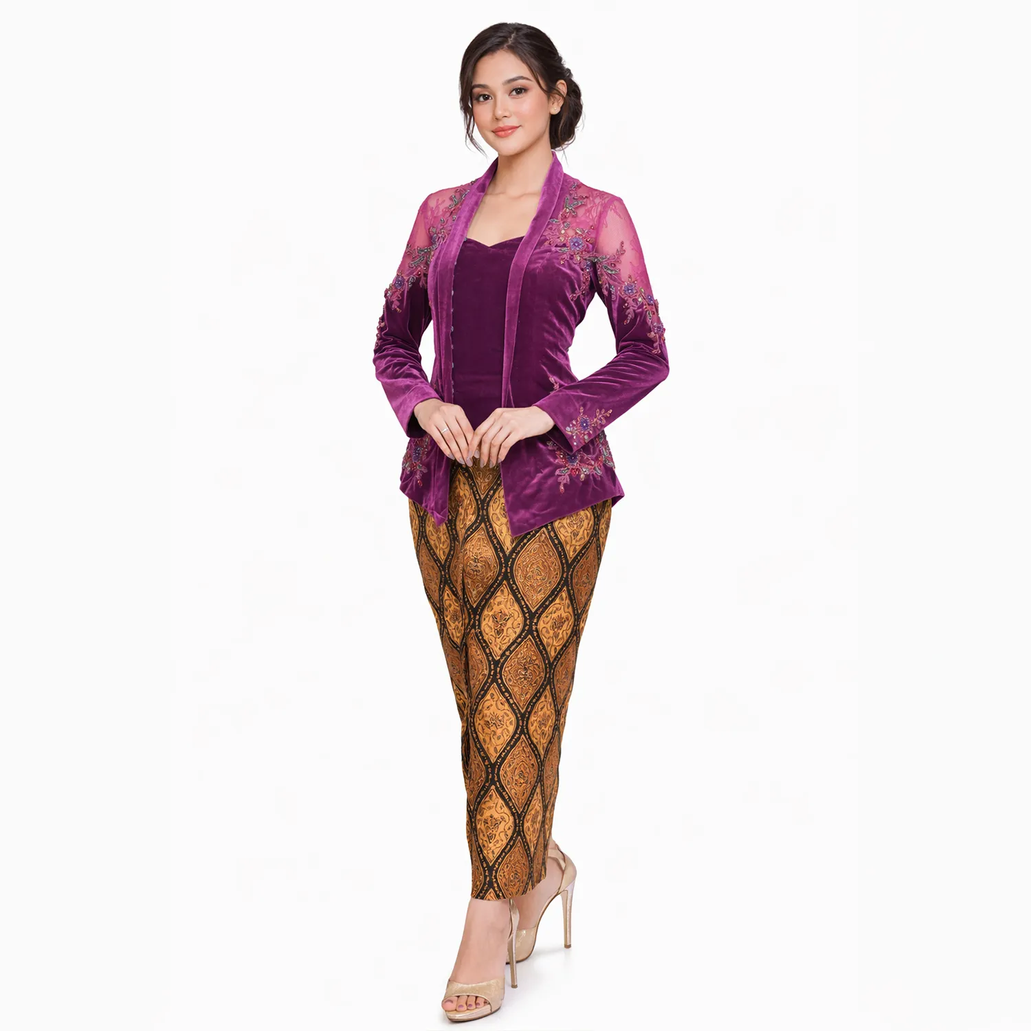 (BT-047) Kebaya Bridesmaid/Engagement/Graduation Bludru Magenta