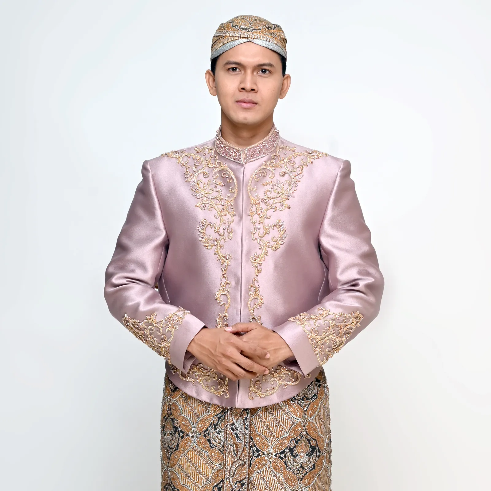 (BJ-185) Beskap Pengantin Ungu Lilac (Jawa)