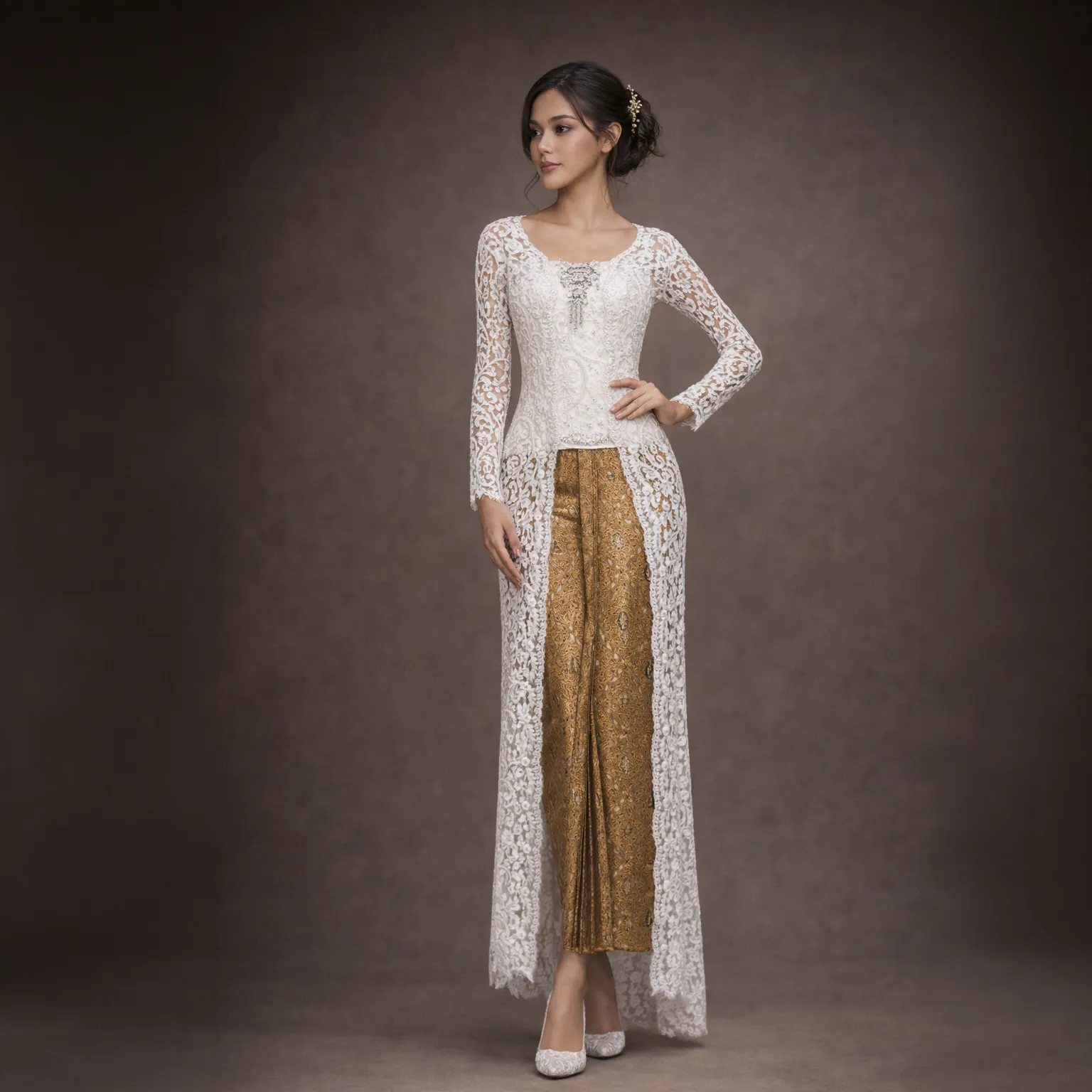 (KM-PU010) Kebaya Pengantin BW Ribyanti