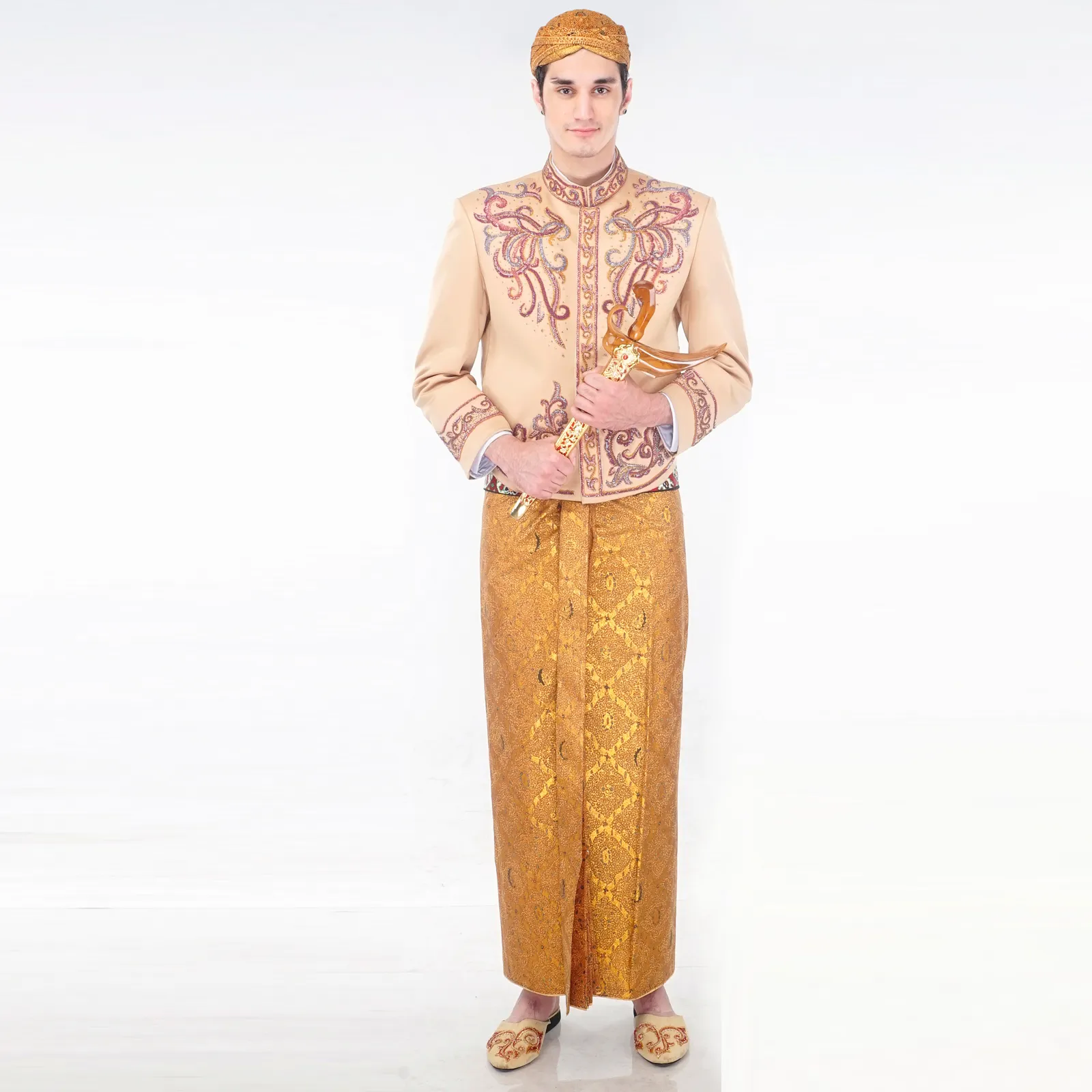 (BJ-066) Beskap Pengantin Emas Ungu Windi Ayu