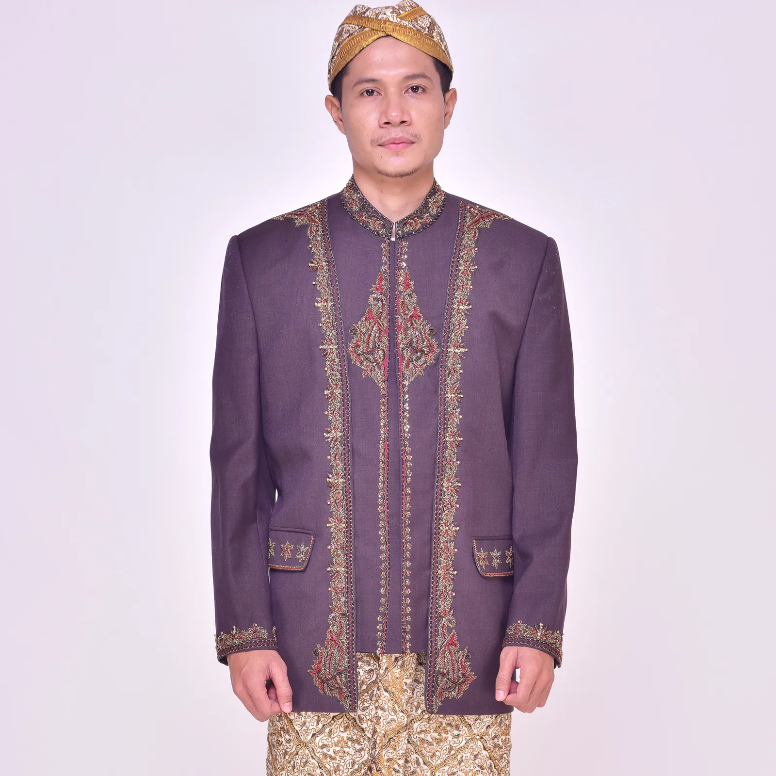 (BS-131) Beskap Pengantin Coklat Anne Avantie